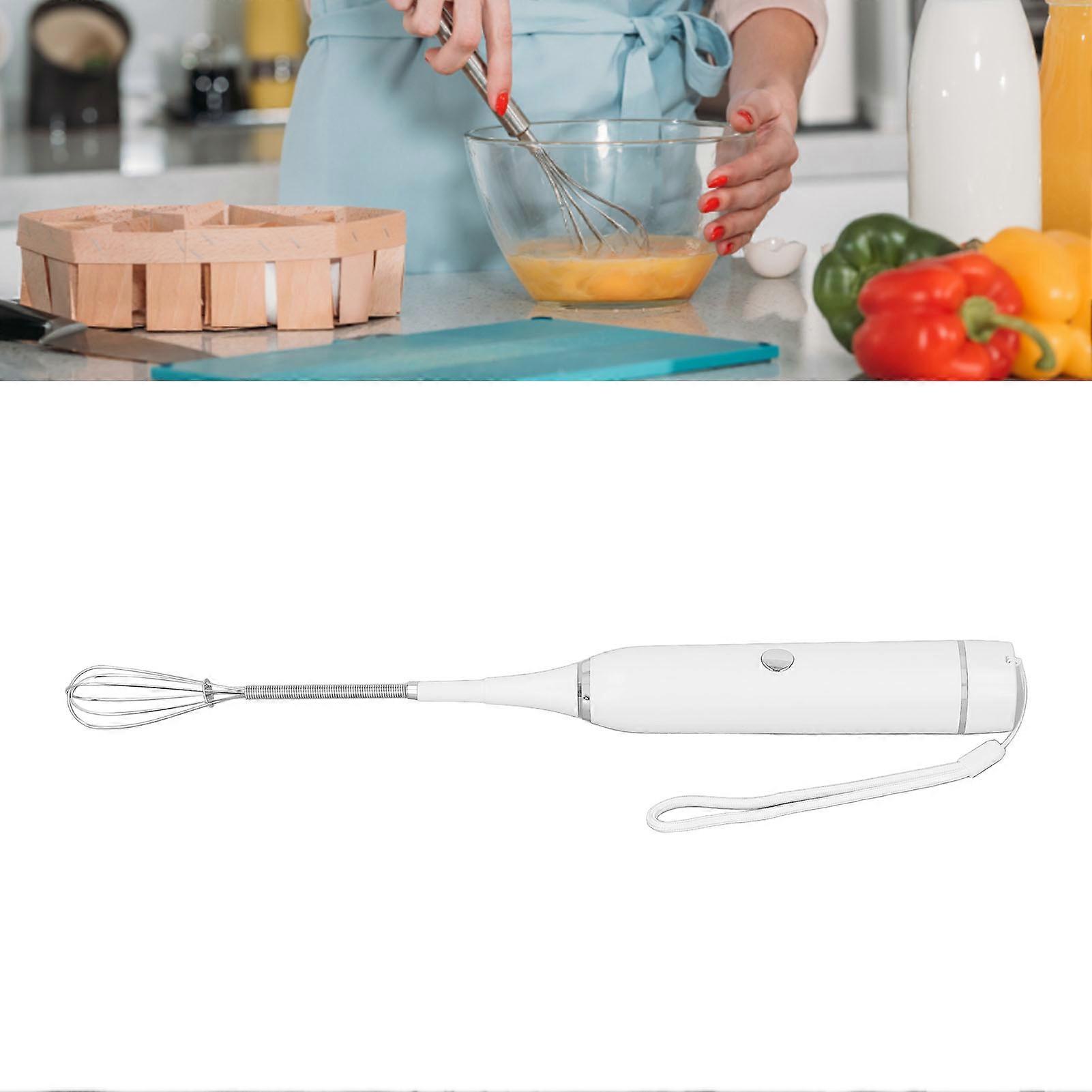 Electric whisk mixer multifunctional kitchen appliances replaceable brush head white