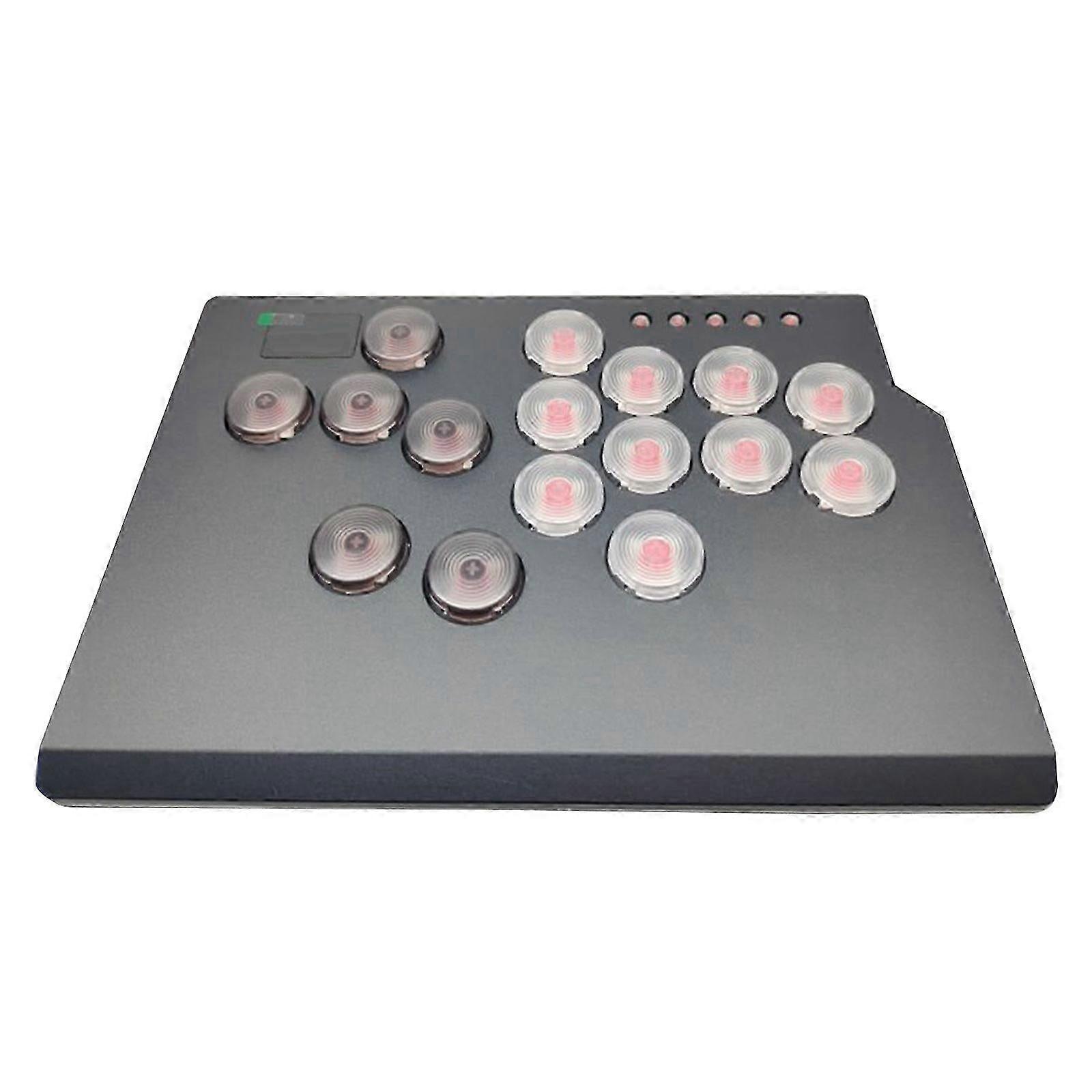 (Temperament Gray) Fight Stick For  Arcade Stick For Pc Leverless Controller Arcade Stick With Light Function