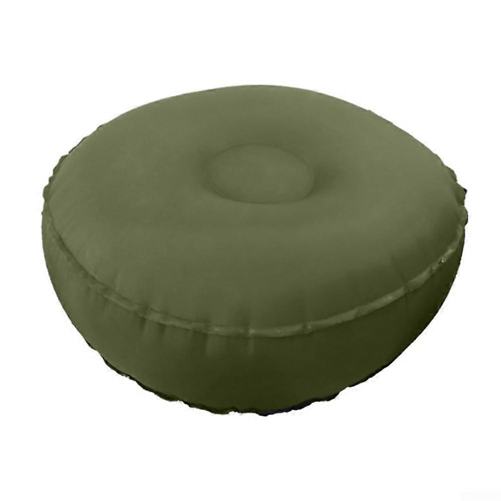 Inflatable yoga cushion, footrest cushion, with quick inflation system, comfortable foot support, for leisure, travel, fitness (olive green)