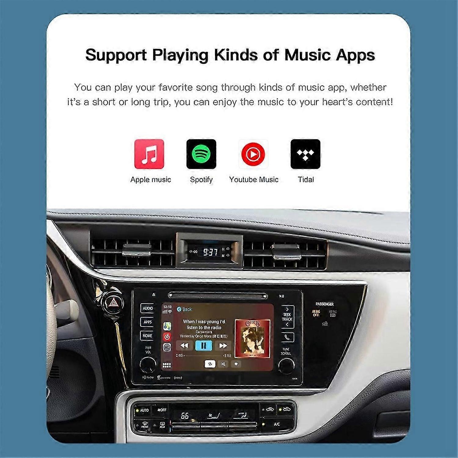 Wireless Carplay Android Auto Decoder for Toyota Touch 2 Entune 2 System Highlander Tundra Sienna Pr
