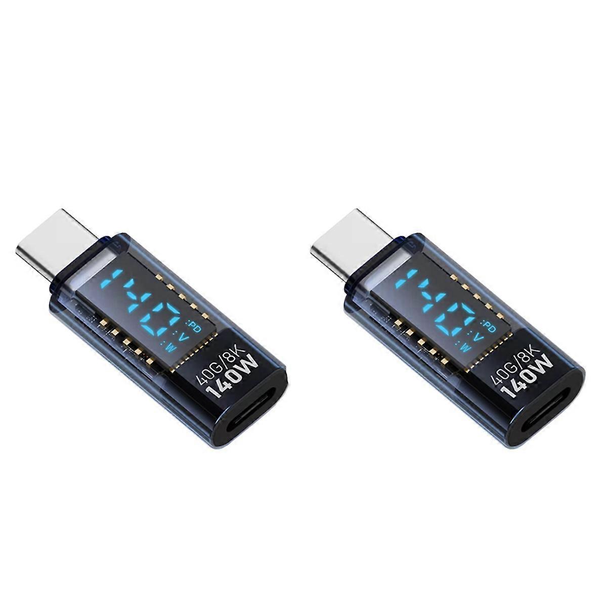 USB C -sovitin LED-tehonäyttö 140W 40 Gbps 8K USB C -laajennus PD3.1 Type C -liitin tyyppi C virta