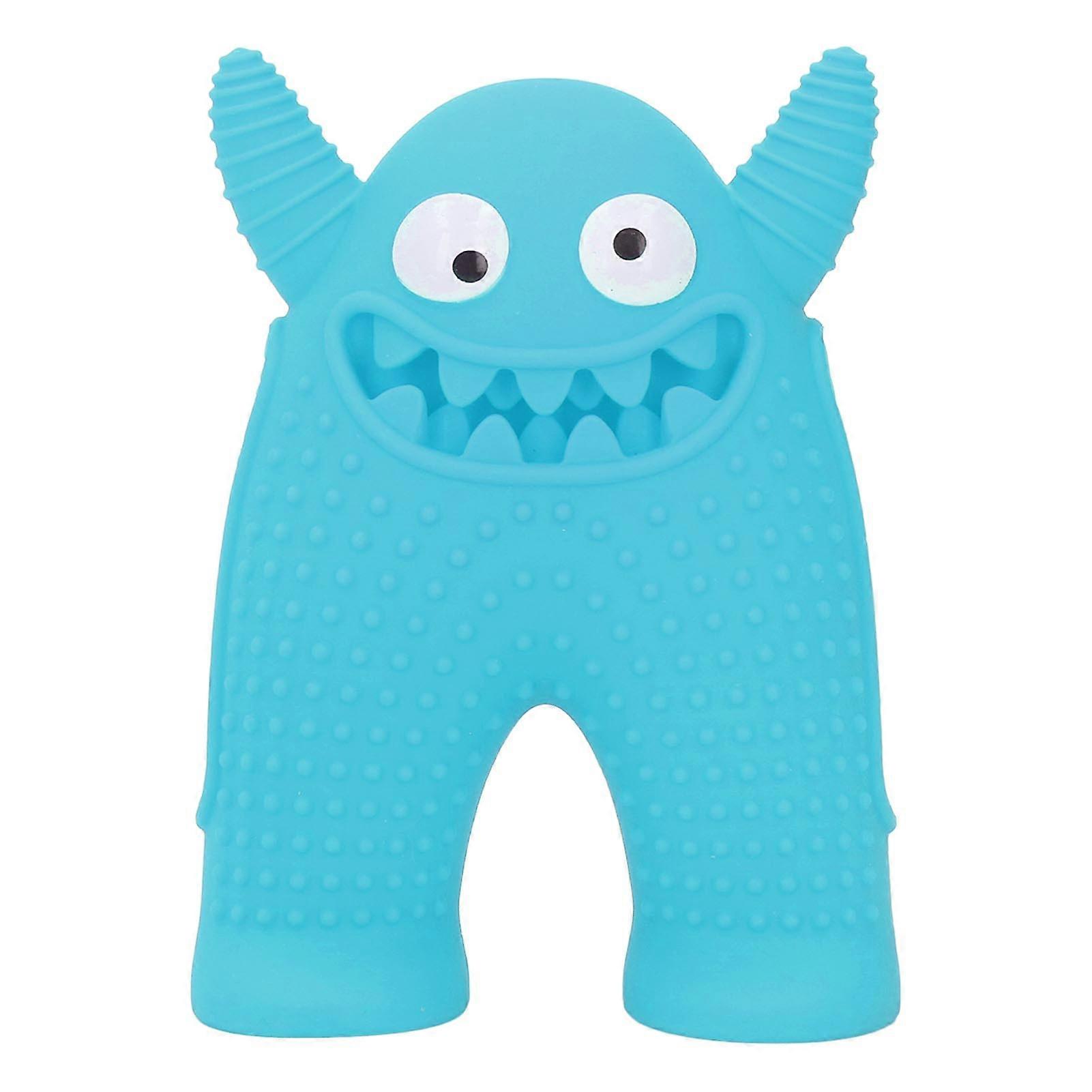 Silicone Dog Chew Toy, Bite Resistant, Teeth Grinding, Pet Teething Toy, Blue