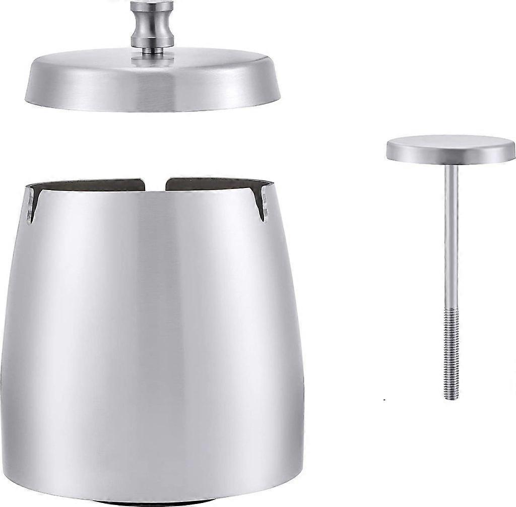 Windproof Ashtray with Lid Black Non-Slip Base