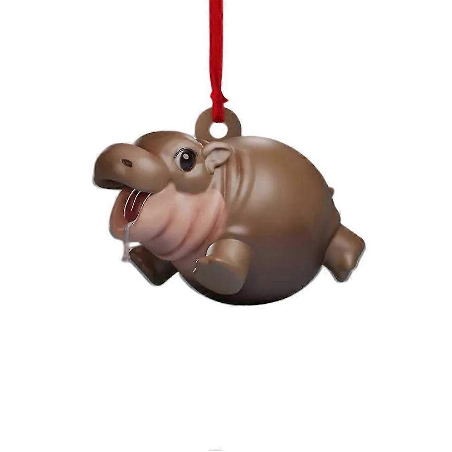 Moo Deng Home Furnishing Decoration Charm,Moo Deng Hippo,Moo Deng Toy