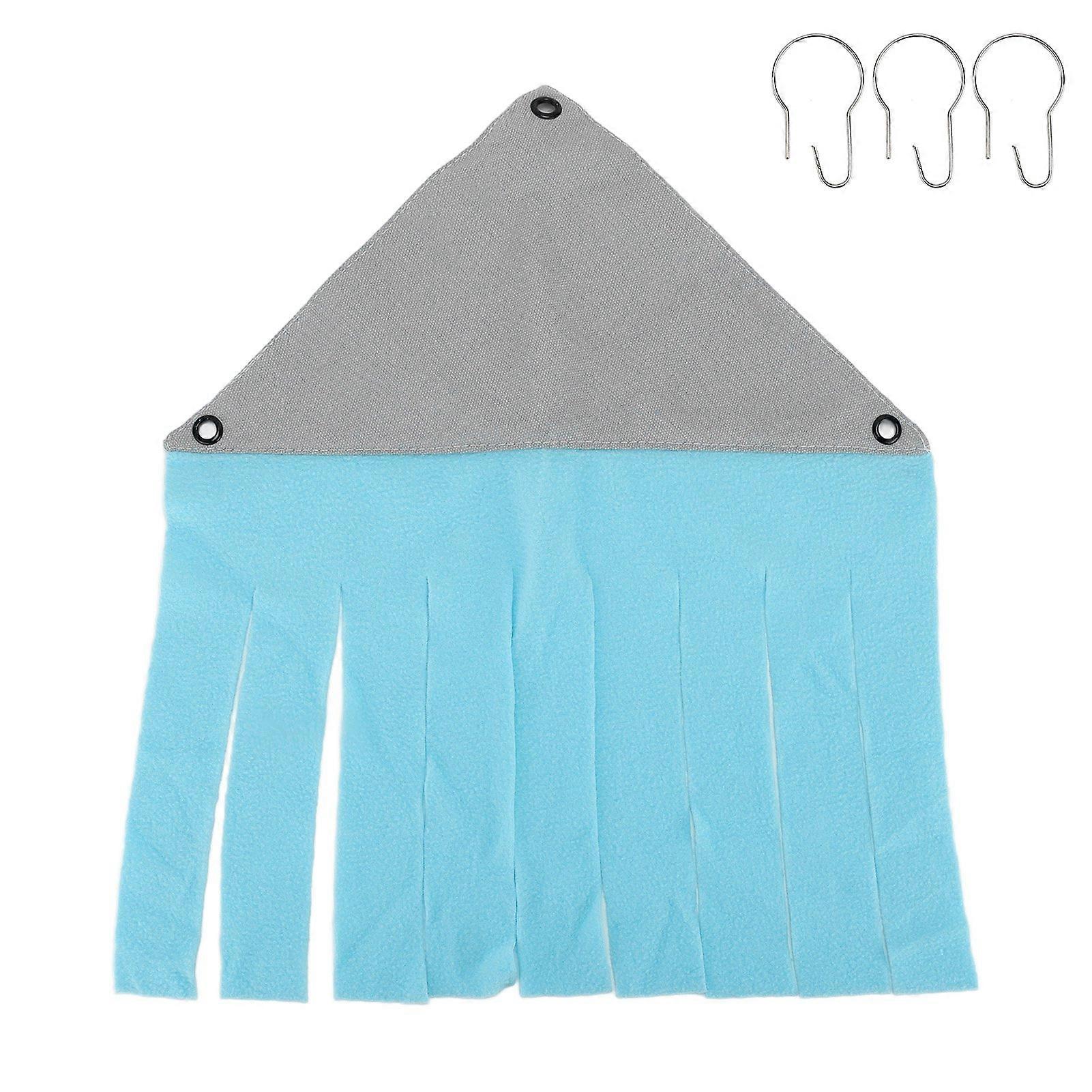 Pet Hideout Corner Small Animal Tassel Design Corner Tent for Hamsters ChinchillasRabbits(GreyBlue )
