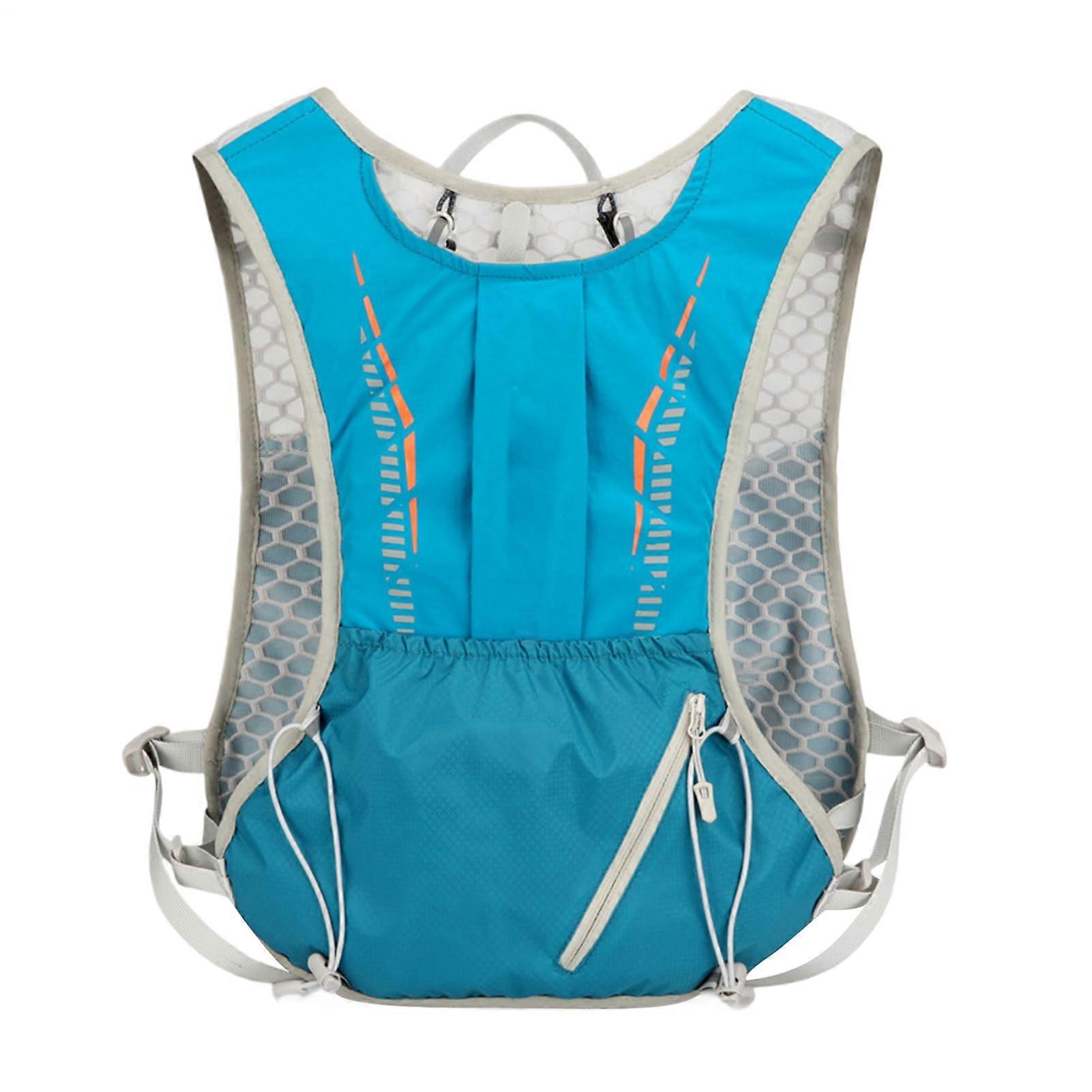Running Backpack Hydration Pack With Reflective Stripe Waterproof Large Capacity For Running Camping Cycling Blue C