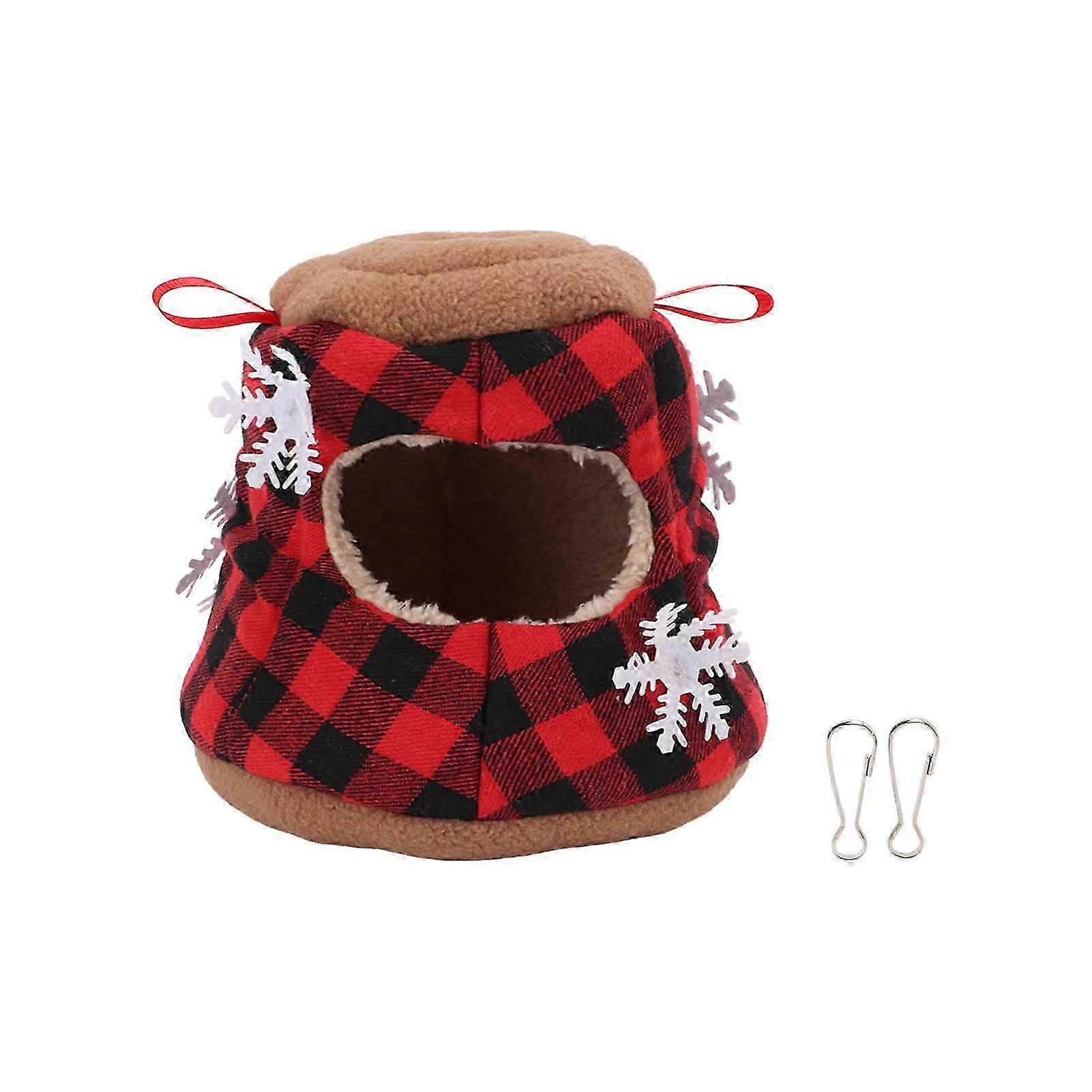 Warm Winter Portable Hanging Nest for Birds, Parrots, and Hamsters Tree Stump