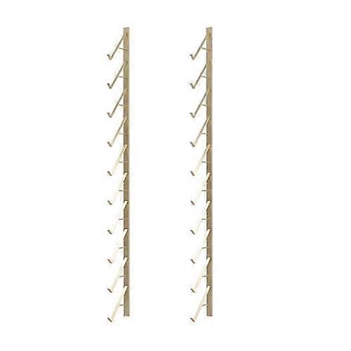 Ceramic tile display stand, wallmounted, large capacity, for building materials exhibition and, gold