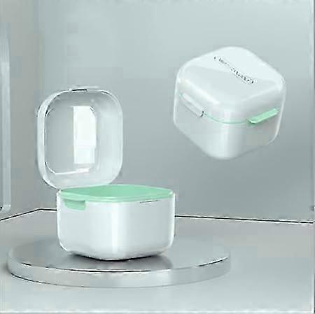 1pc Denture Box with Strainer, Portable Denture Container, Hygienic Denture Container for Storage and Immersion of Mouthguard Holders and Dental Appli