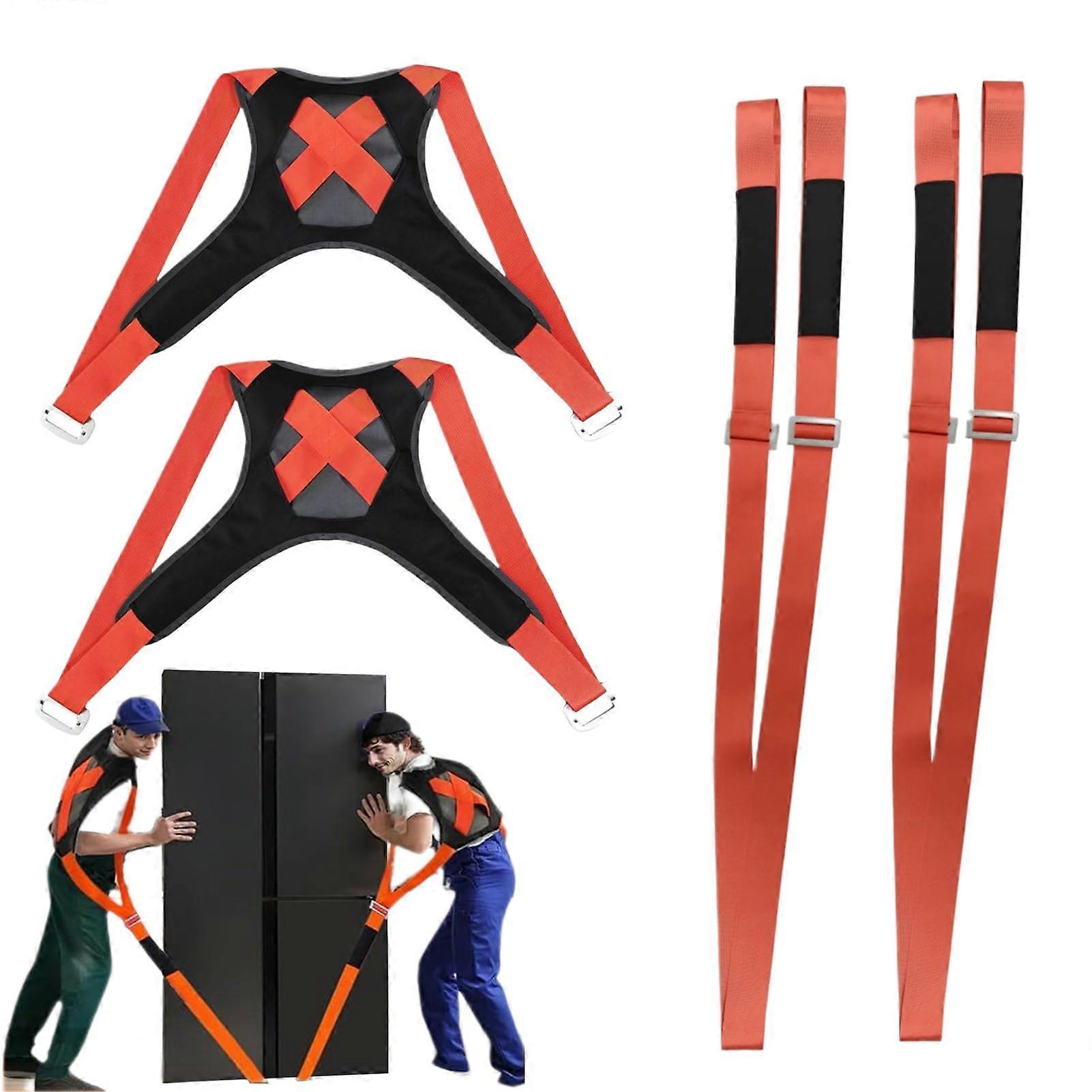 Device Moving Straps, 2Person Forearm Lifting Straps, Portable Adjustable Furniture Straps with 400kg Load Capacity