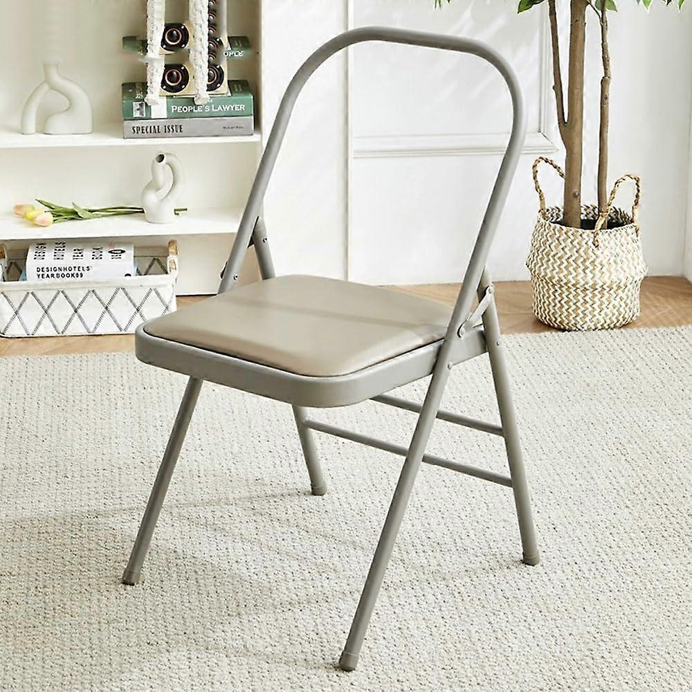 Iyengar Yoga Chair, Foldable Pilates Yoga Chair, Yoga Folding Chair for Home, Yoga Folding Chair for Balance Training, Sturdy, Robust (Camel)