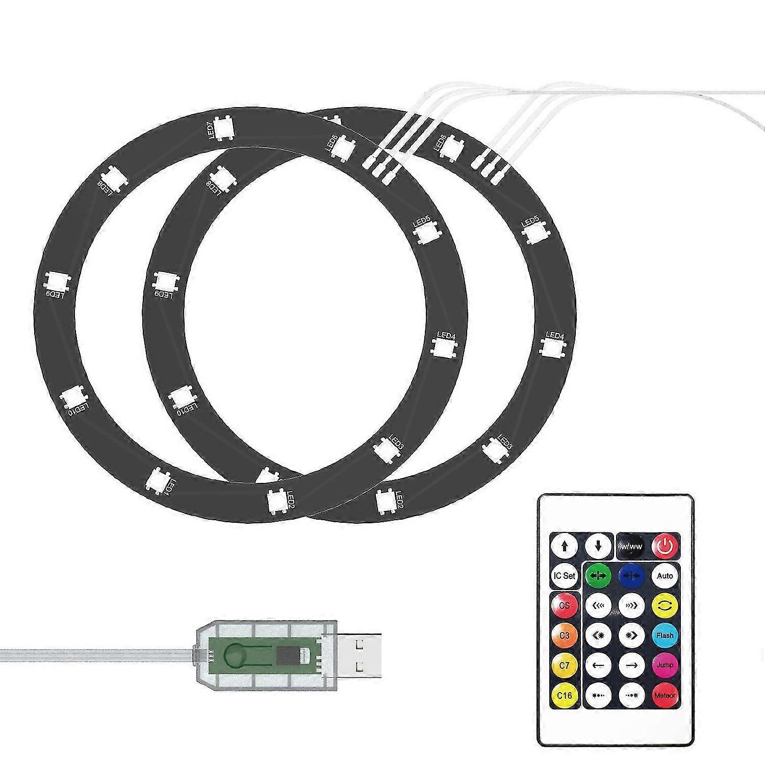 Round Light Strip for PS5 Console, RGB LED Light Strip for PS5, for PS5 Host RGB Ambient Light LED L