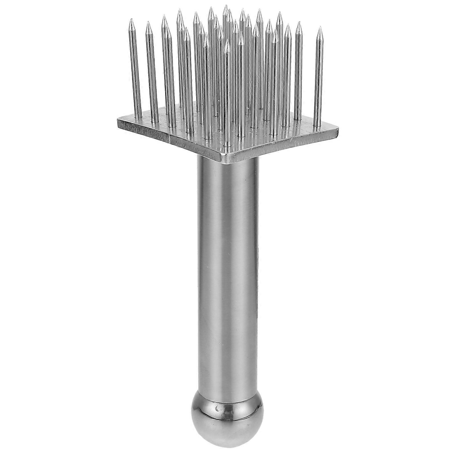 Meat Tenderizer Needle with Stainless Steel for Kitchen Use Silver Ergonomic Handle 1Pc