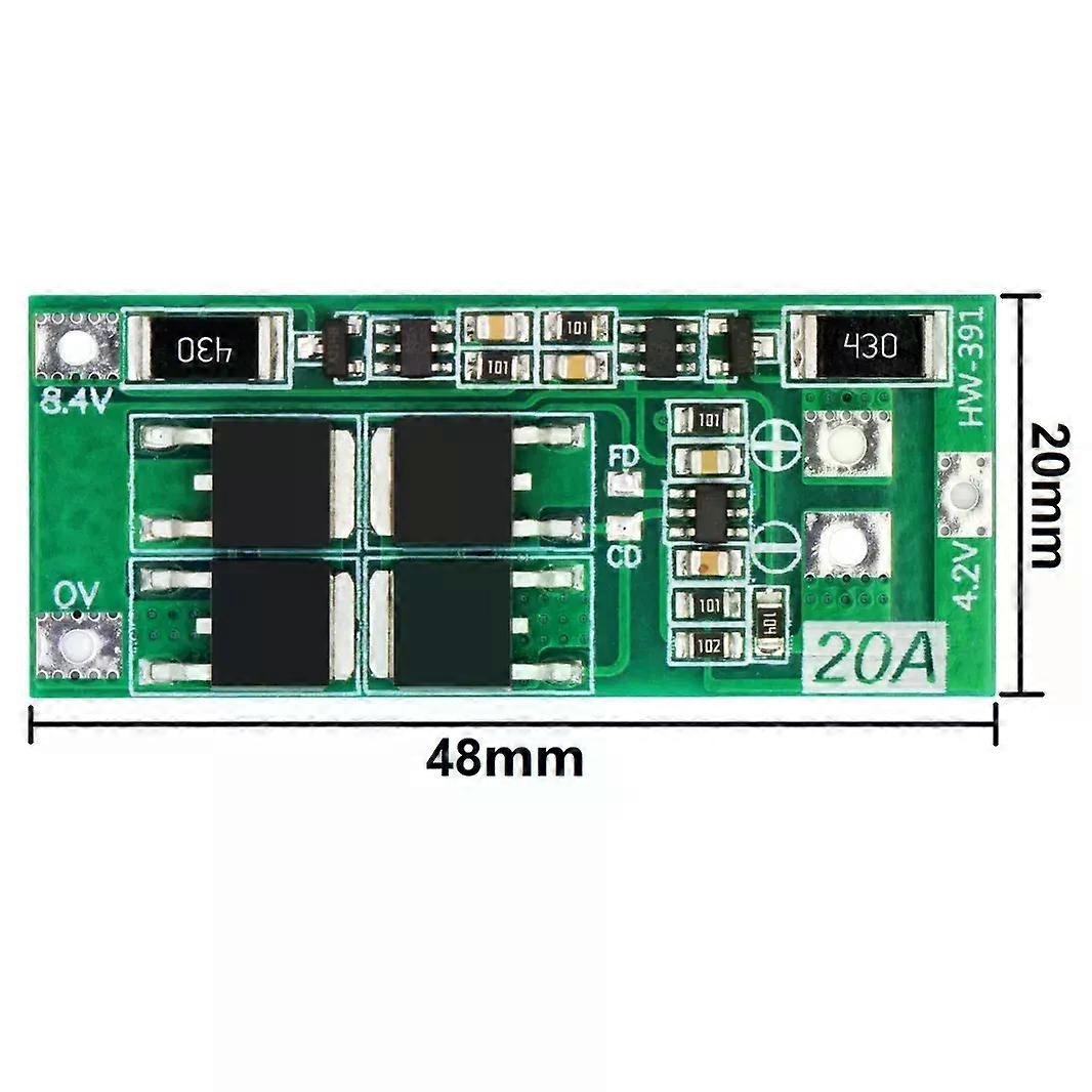 Stand 2S 20A 7.4V 8.4V 18650 Lithium Battery Protection Board/BMS Board Standard/Balance For DIY