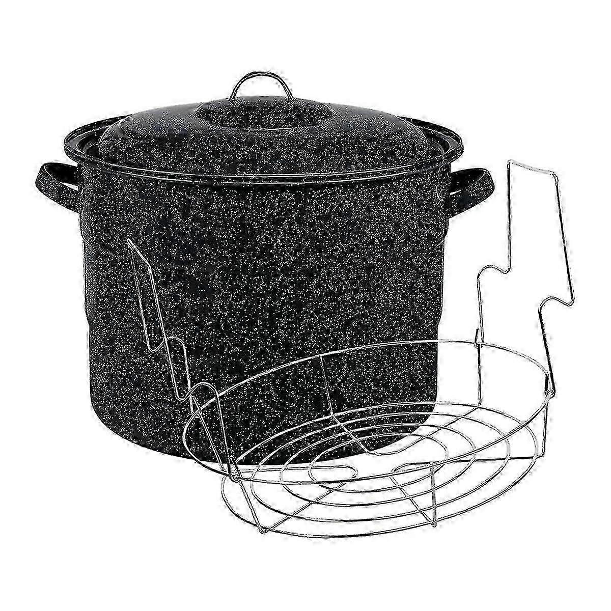 2pcs 21.5-quart Bath Canner With Jar Rack For Home Canning Preserving