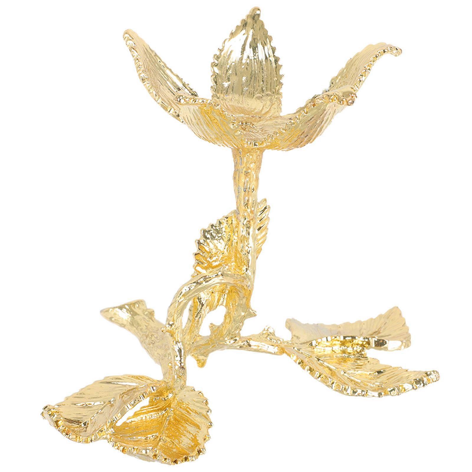 Unique Shape Crystal Ball Holder Golden Desktop Adornment for Storage Use Made of Zinc Alloy