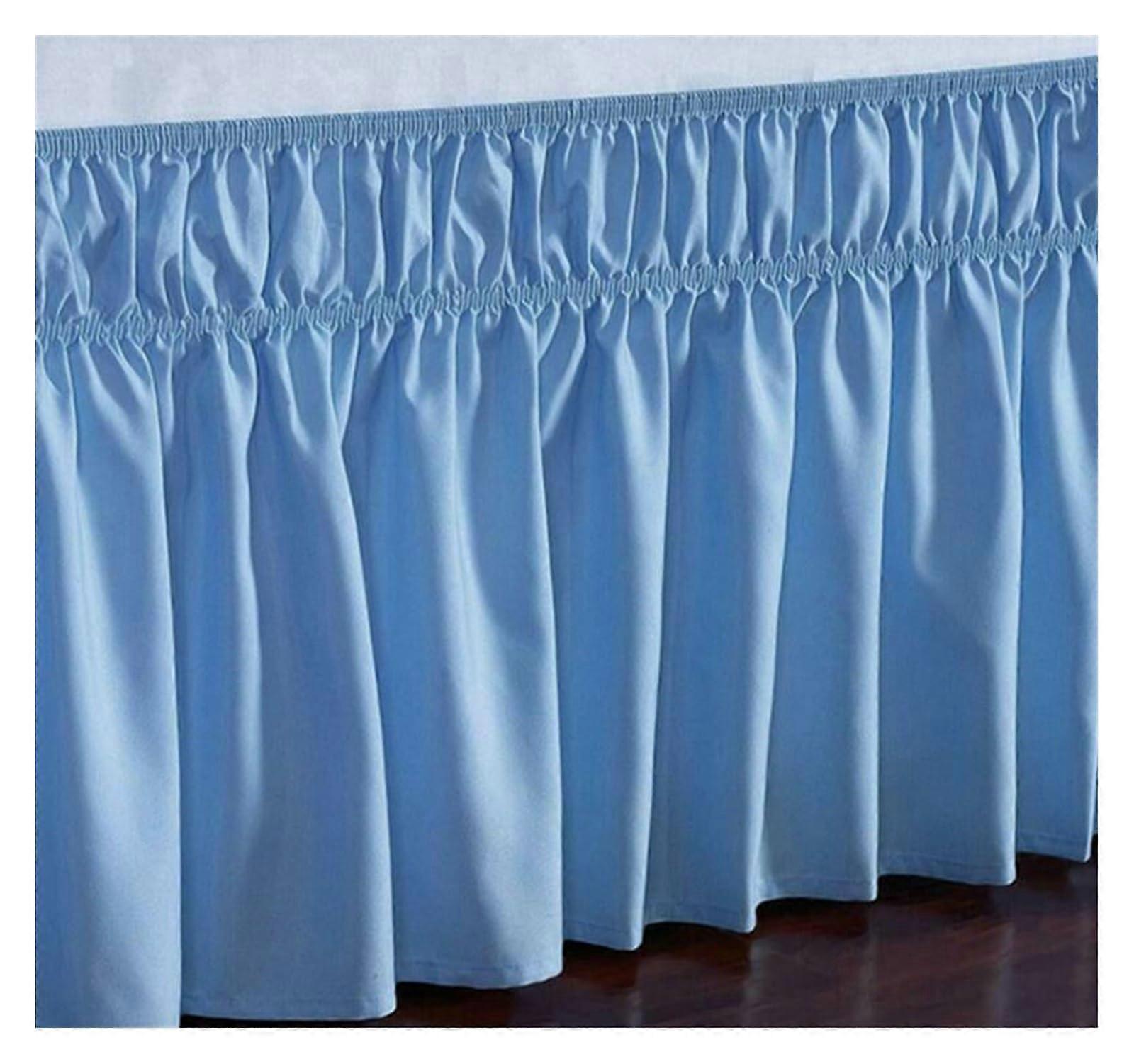 Bettrock, Betthusse: Fitted sheet, elastic, simple fit, faderesistant, solidcolor (Blue, Single 90x190cm)