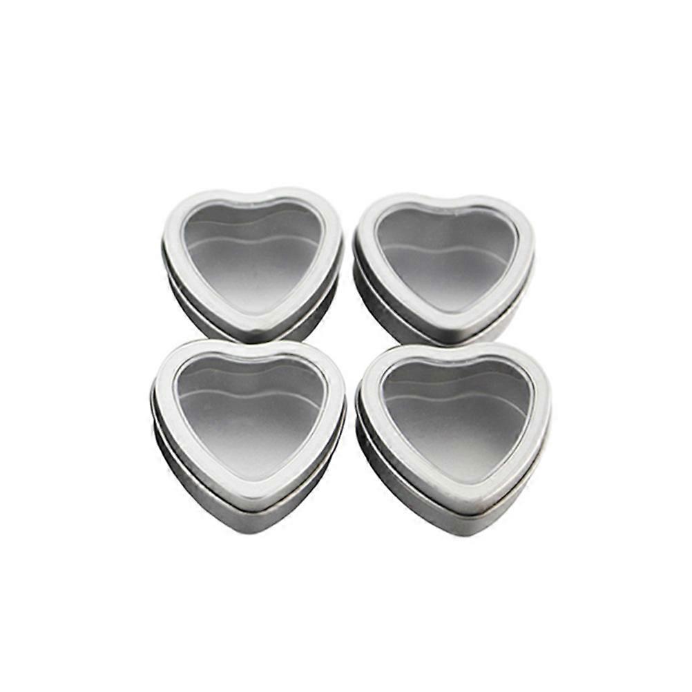Small Box with Lid Heart Shape Tinplate for Wedding Party 6*5.9cm 24Pcs