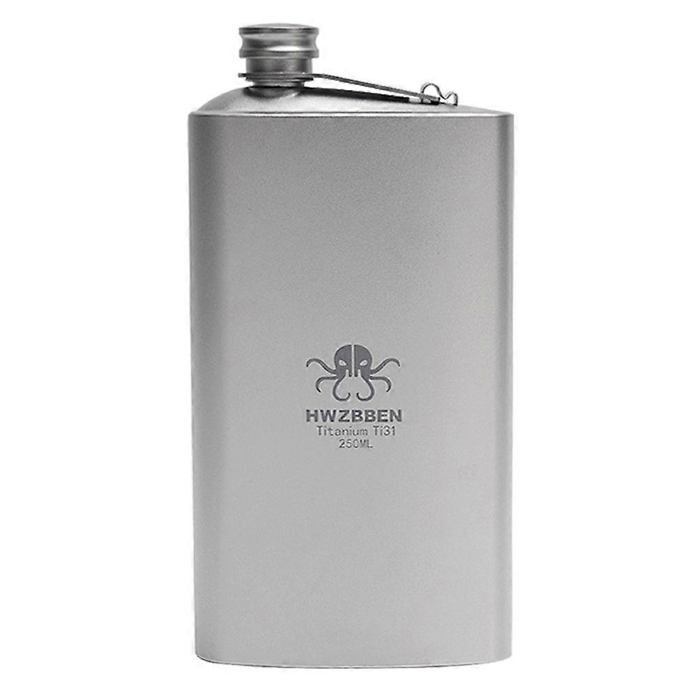 250ml Leakproof Ti Flask Alcohol Whisky Wine Flask for Outdoor CampingYMHC