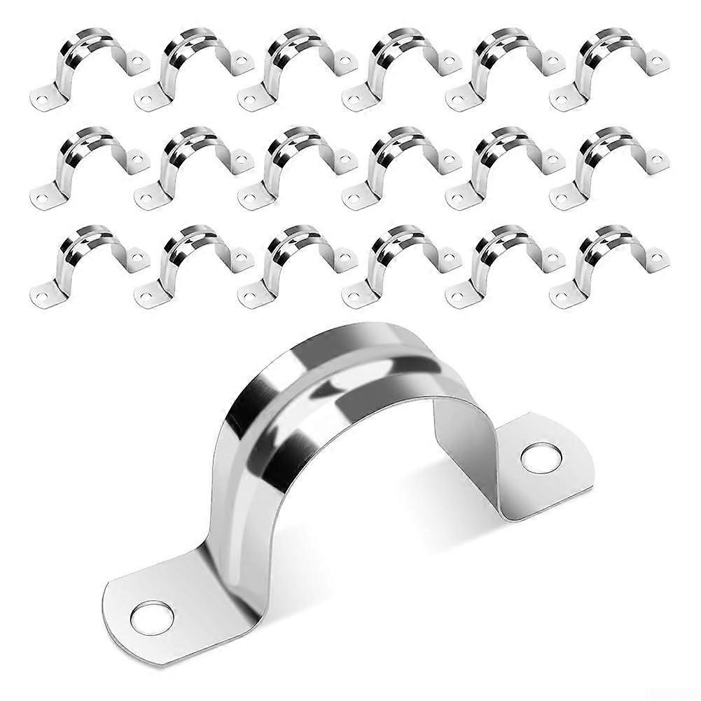 Easytoinstall stainless steel pipe clamps for secure hose fastening (32 mm, 20 pieces)