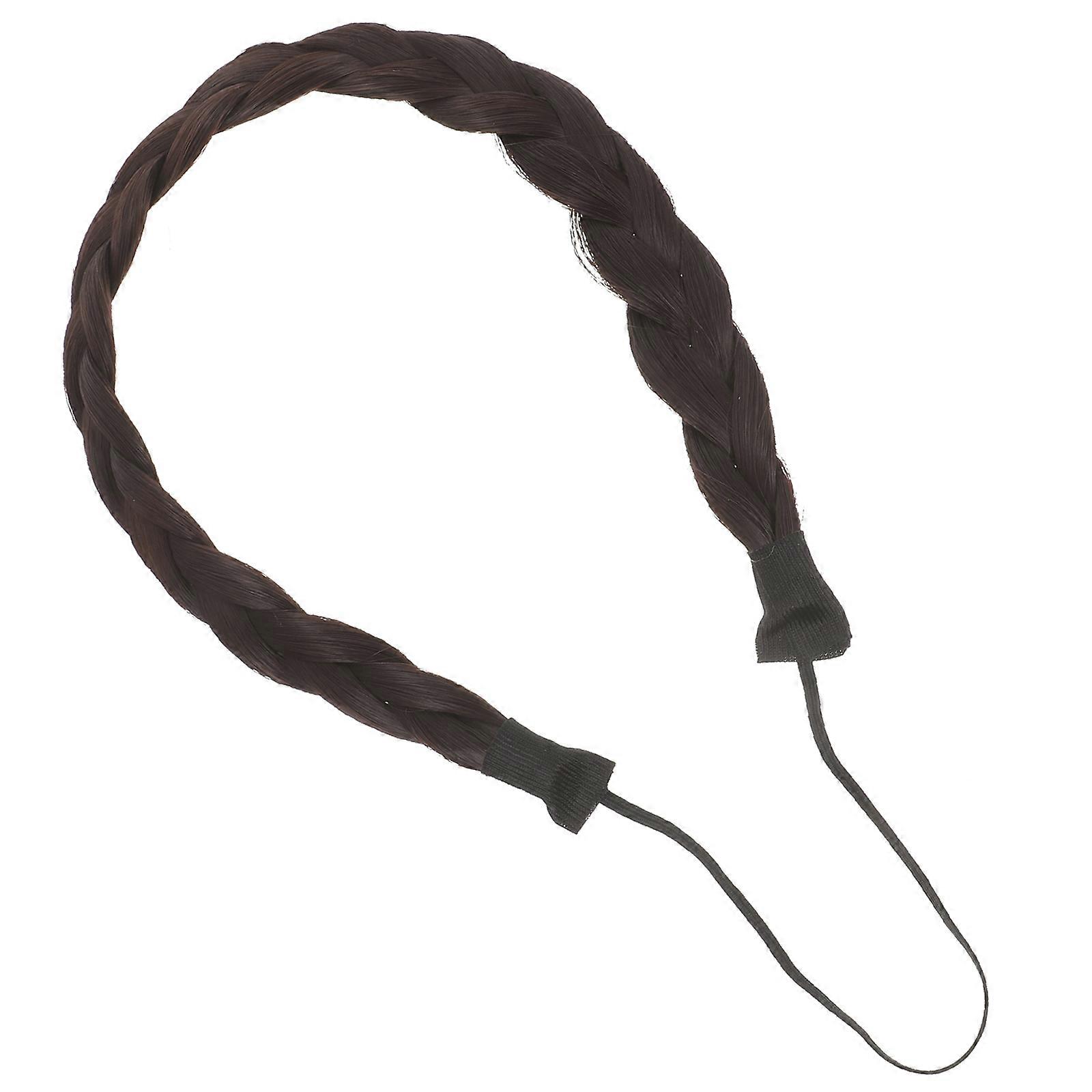 Ζώνες Μαλλιών Για Γυναίκες Πλεξούδα Hairband Σκούρο καφέ Classic Style Party Wear 1Pack