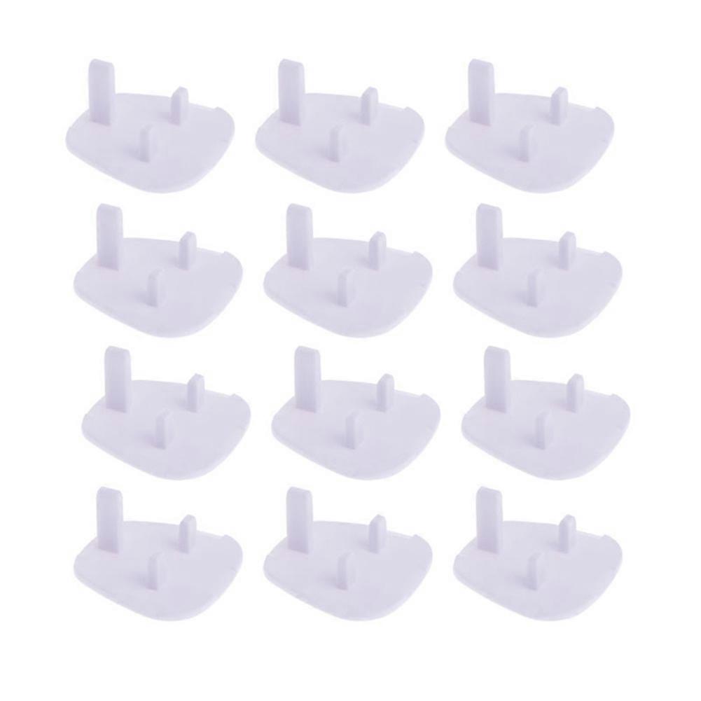 12 pieces Plug Covers Children Baby Safety Protector for Three Pin Socket