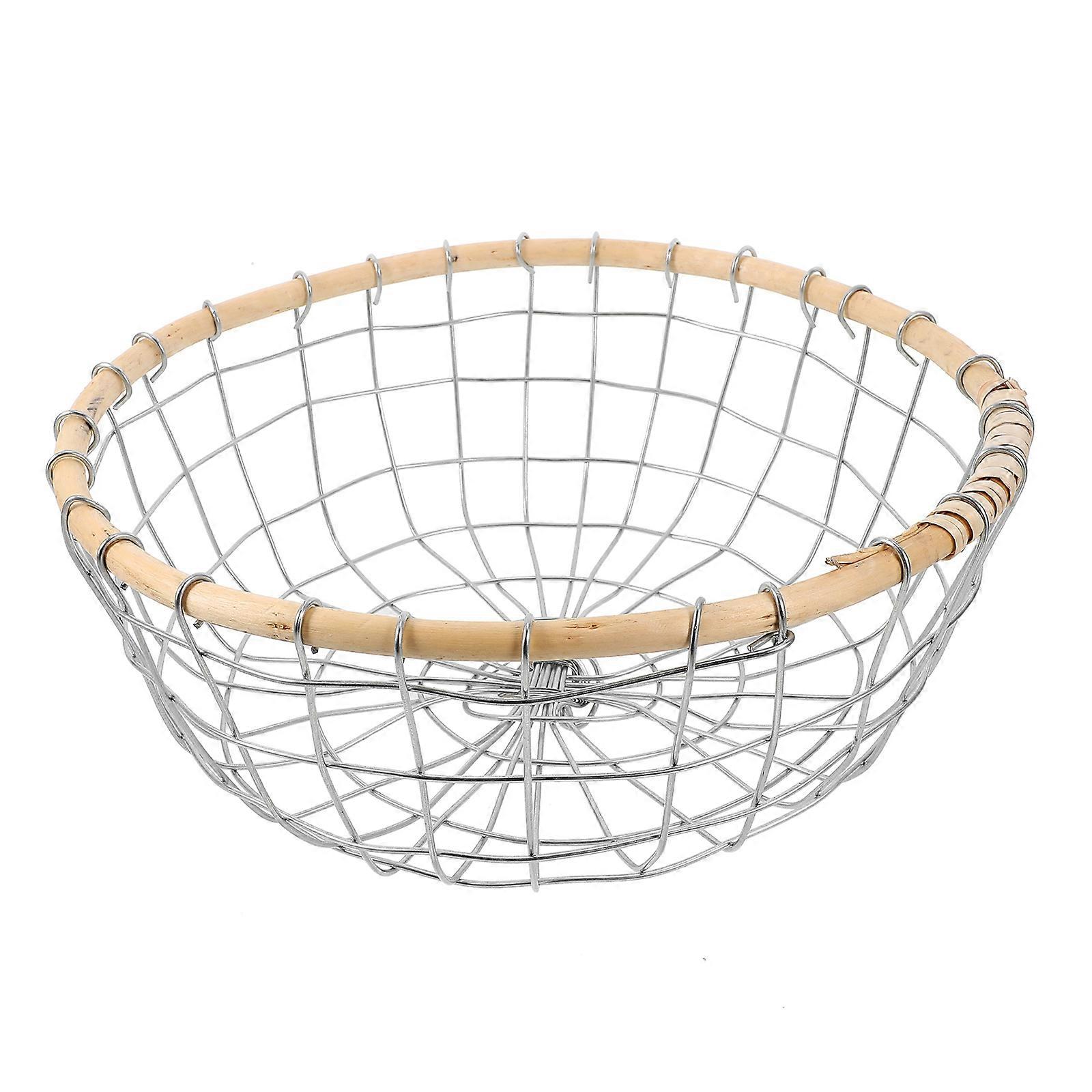 Wire Fruit Baskets Snack Storage Organizer Minimalist Style Easy to Clean 1Set