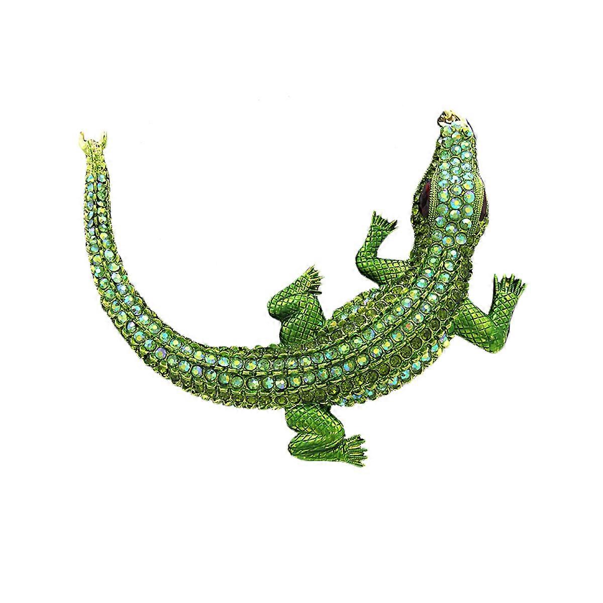 Chunky Necklace Exaggerated Decorative Retro Large Style 38x18cm Multi Color Diamond Encrusted 1Pack