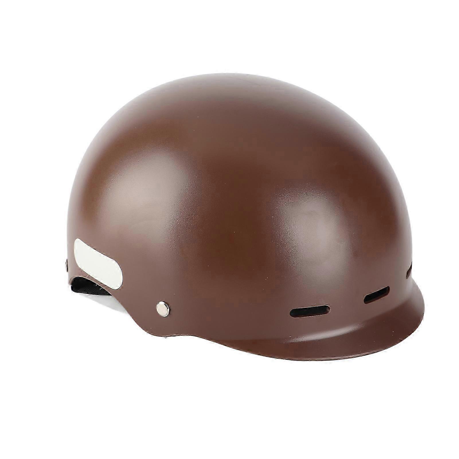 Electric Bicycle Helmet 4 Seasons Universal Breathable Ergonomic Summer Cycling Safety Helmet for Men Women Brown