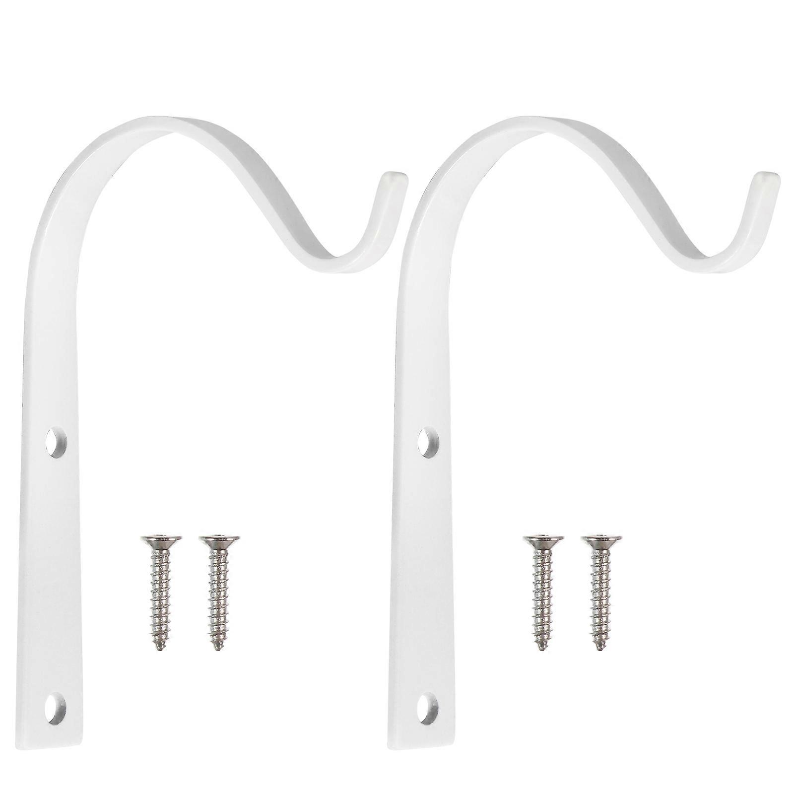 Rustic Iron Wall Hooks Durable Plant Hanger Brackets for Hanging Baskets, Coats & Bird Feeders – Easy Installation