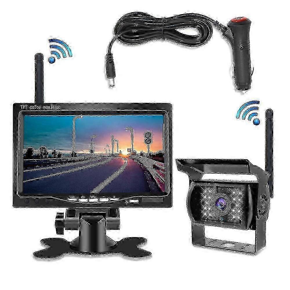 7inch Monitor Wireless Rear View Backup Camera Night Vision System For Car Rv Truck Bus