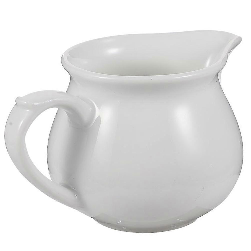 White Ceramic Gravy Boat for Home Dining and Catering Service, Ideal for Sauces and Condiments, 12 oz