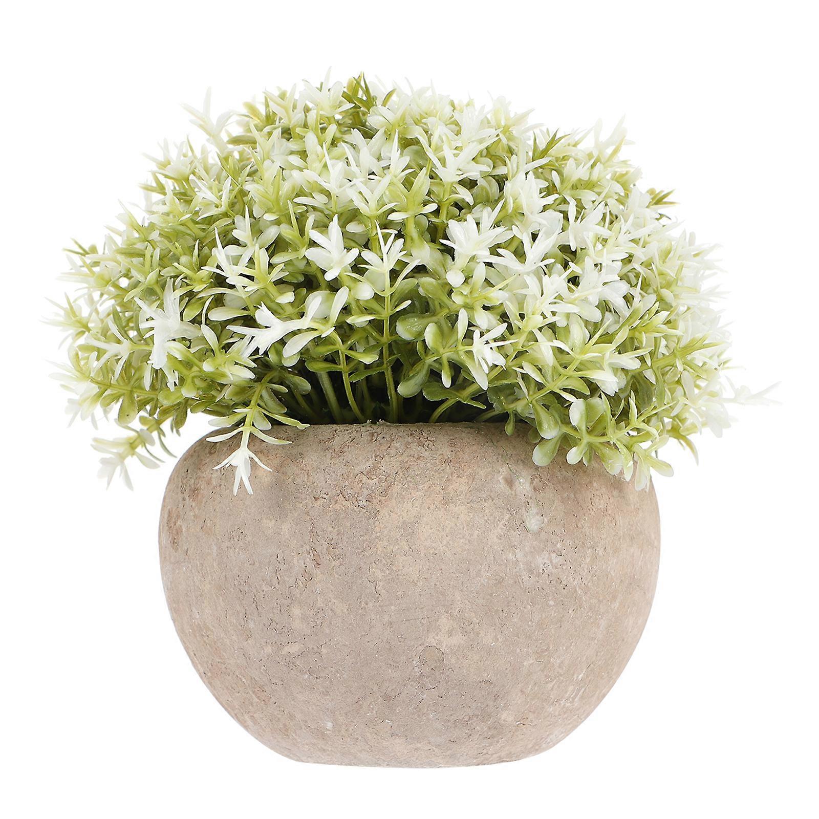 Artificial Plants For Home Mini Artificial Flower Pot Decorative Paper Material For Coffee Shop 1Set