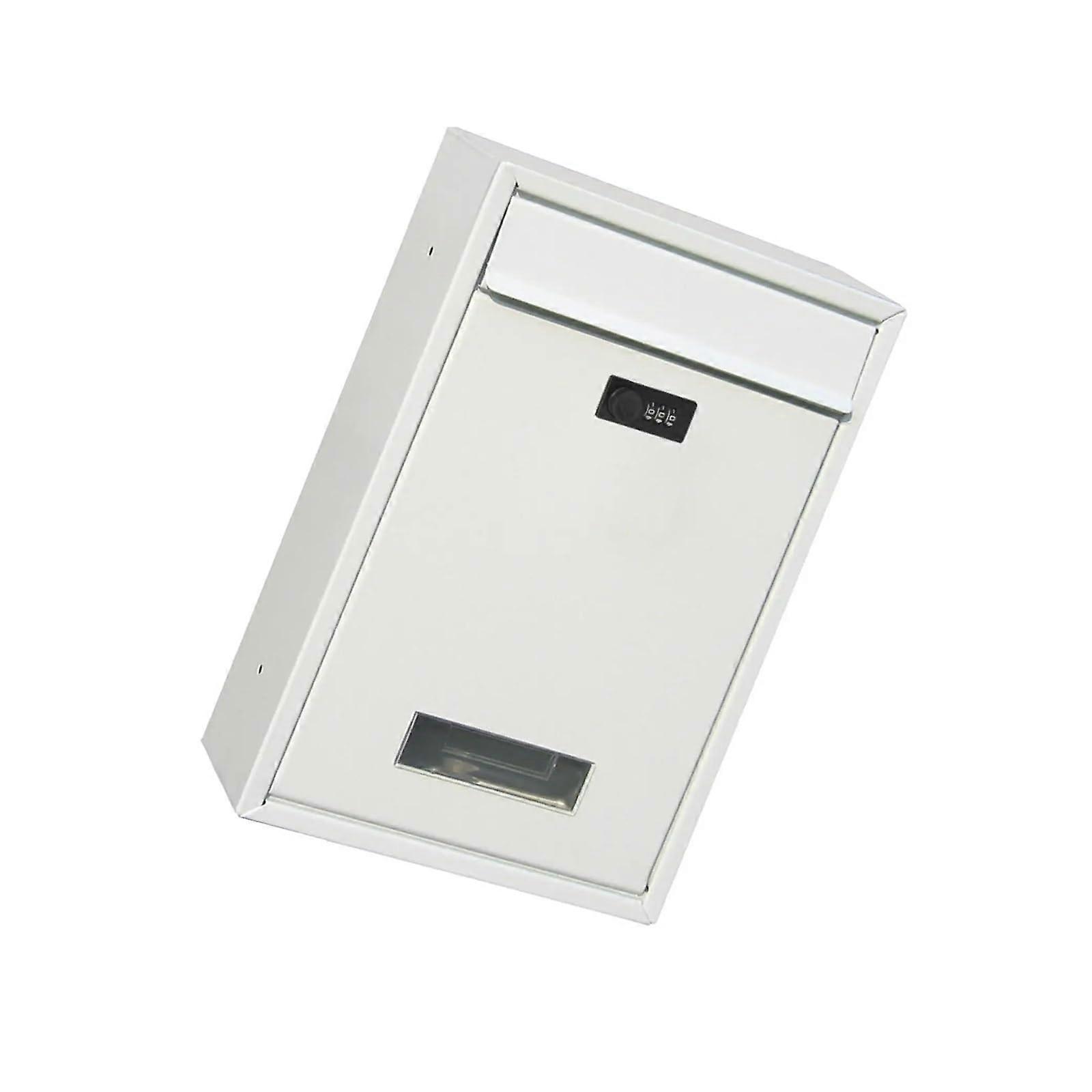 Metal Wall Mounted Mailbox, Vintage Style, Space Saving, Apartment Mailbox, Condo Mailbox, White