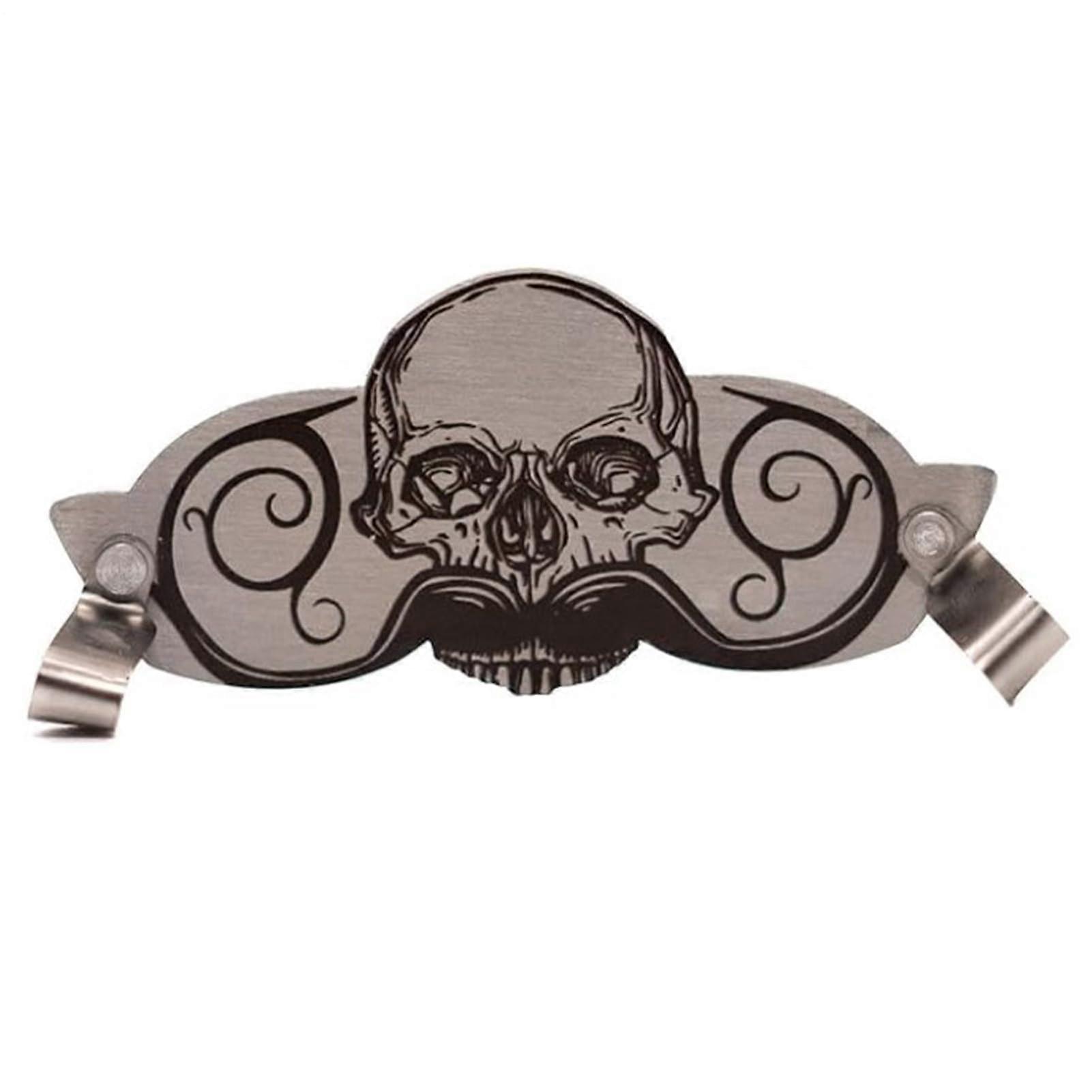 Mustache Guard for Drinking Stainless Steel Protection Keeps Drinks Clean Skull Design