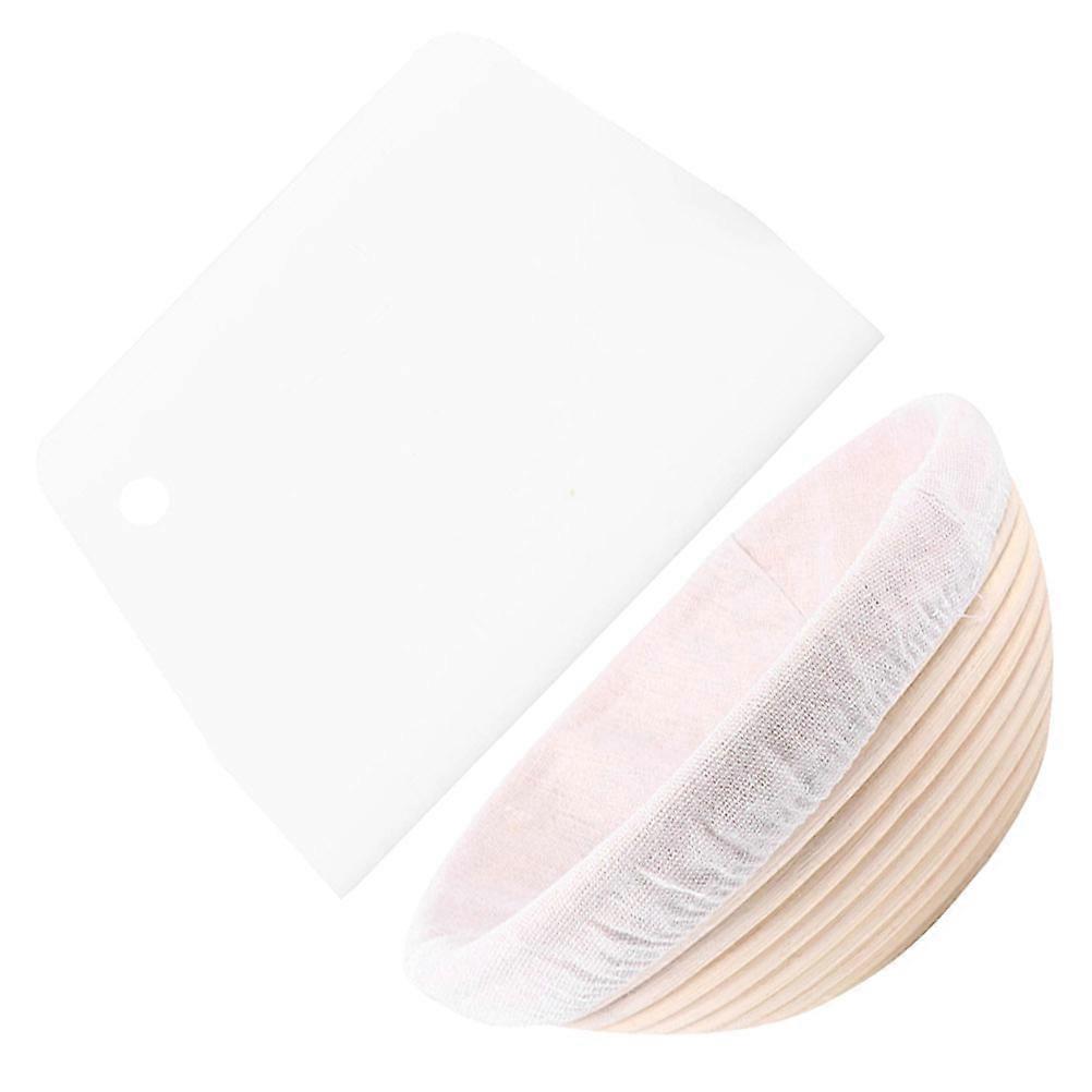 Rattan Dough Proofing Basket Bread Baking Tool Professional Bakers Beige Round Shape 1Set