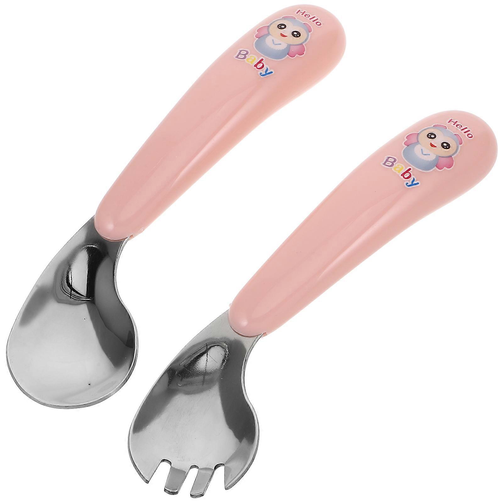 Ergonomic Bent Spoon and Fork Set, Dishwasher Safe, Creative Curved Silverware for Travel and Lunch Essentials
