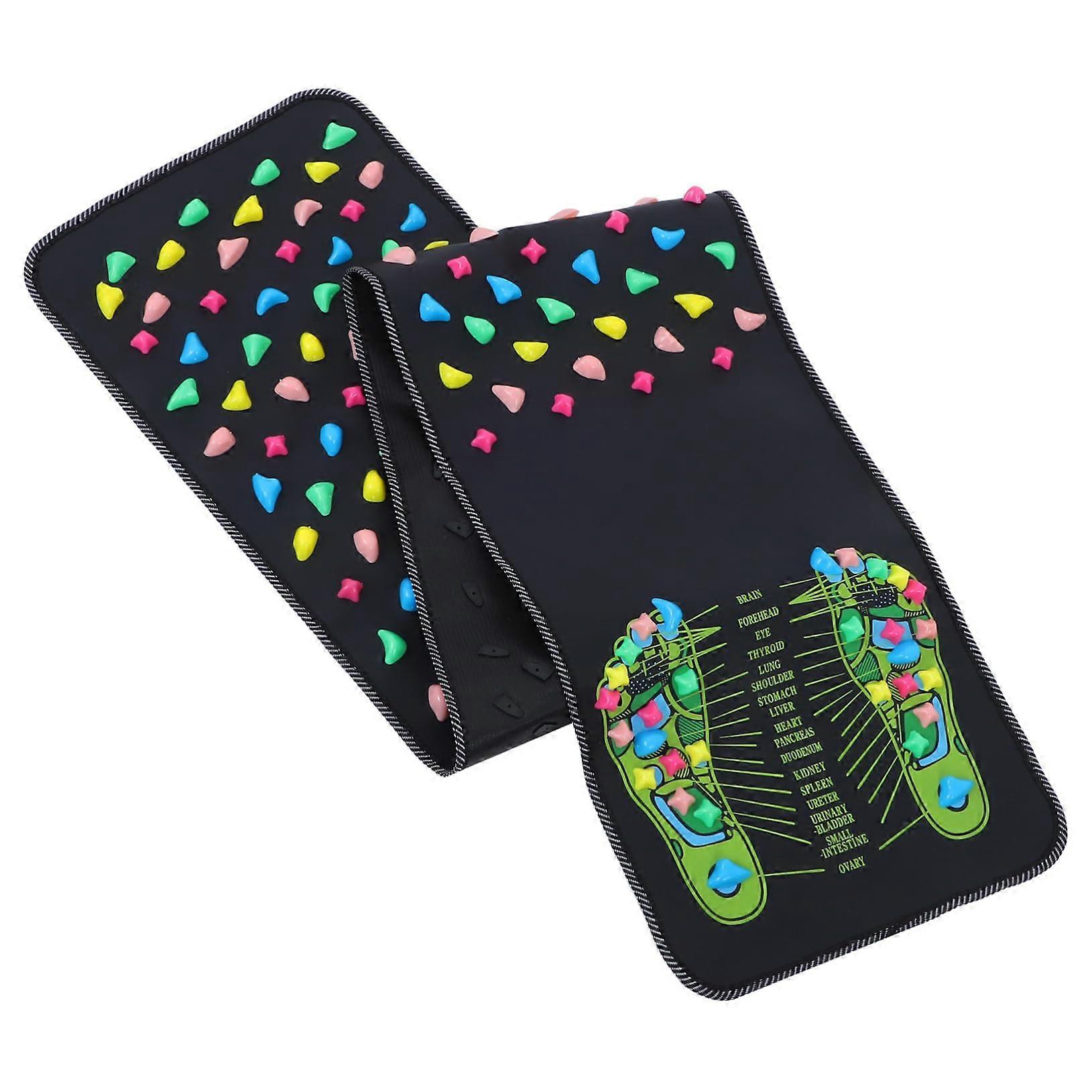 Foldable portable foot massage mat for reflexology at home