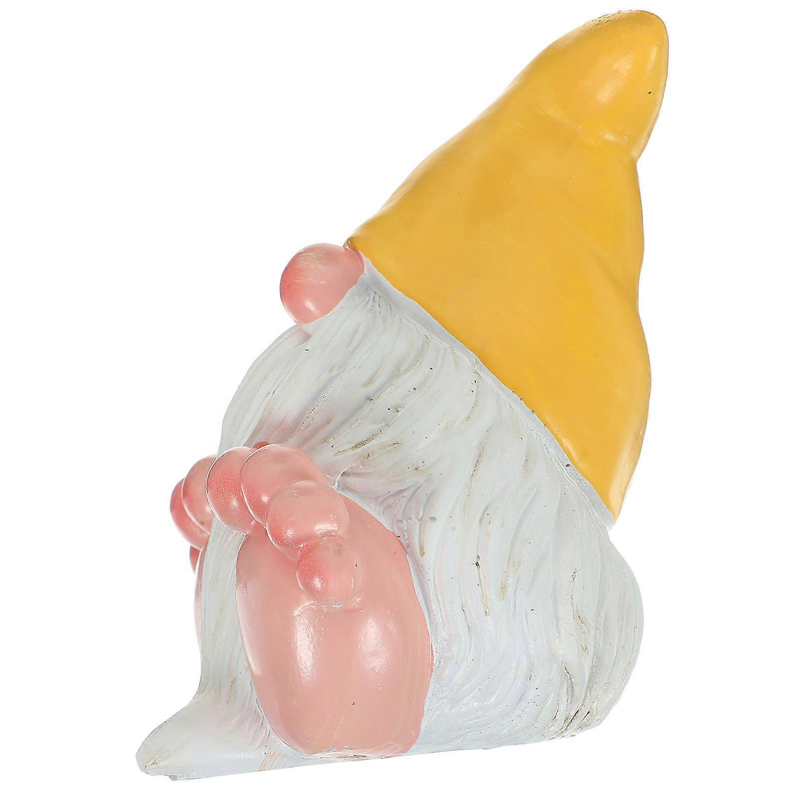 تمثال جنوم حديقة مع ديكور راتنج إبداعي بأقدام كبيرة للمنزل ، في الهواء الطلق ، استخدام داخلي ، مثالي لعيد الميلاد وعروض هواة الجمع