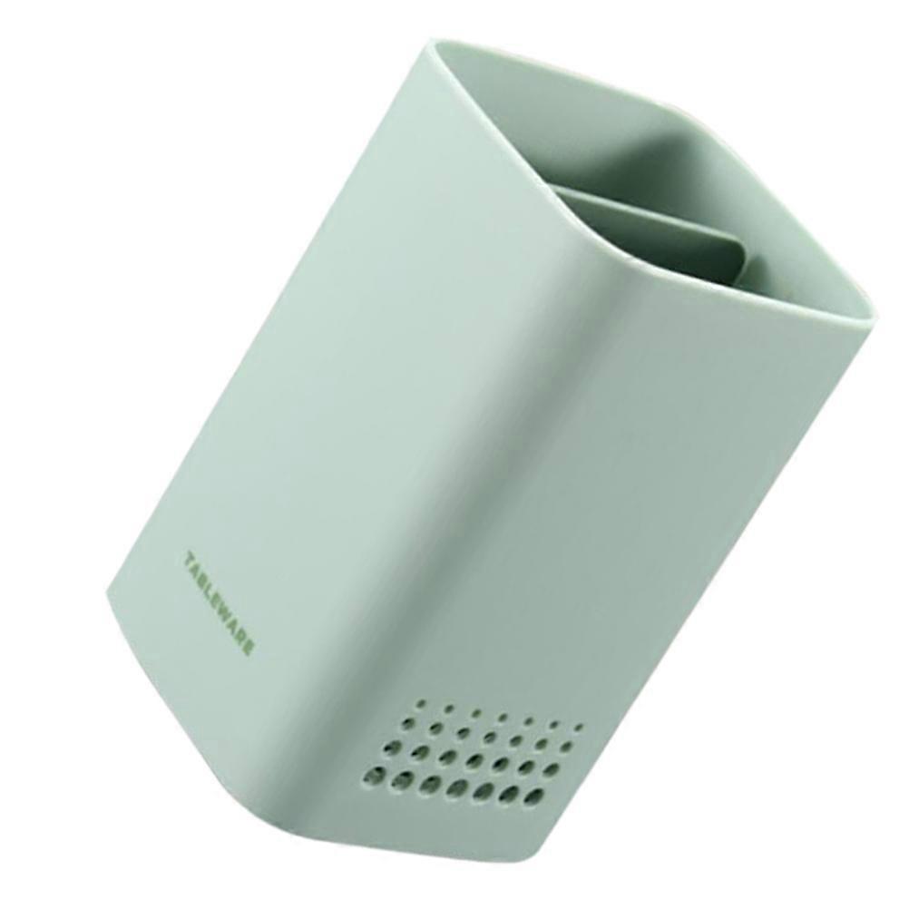 Chopsticks Storage Tray 1Pack Rectangular Wall-Mounted Holder Green Color Ideal For Kitchen Use