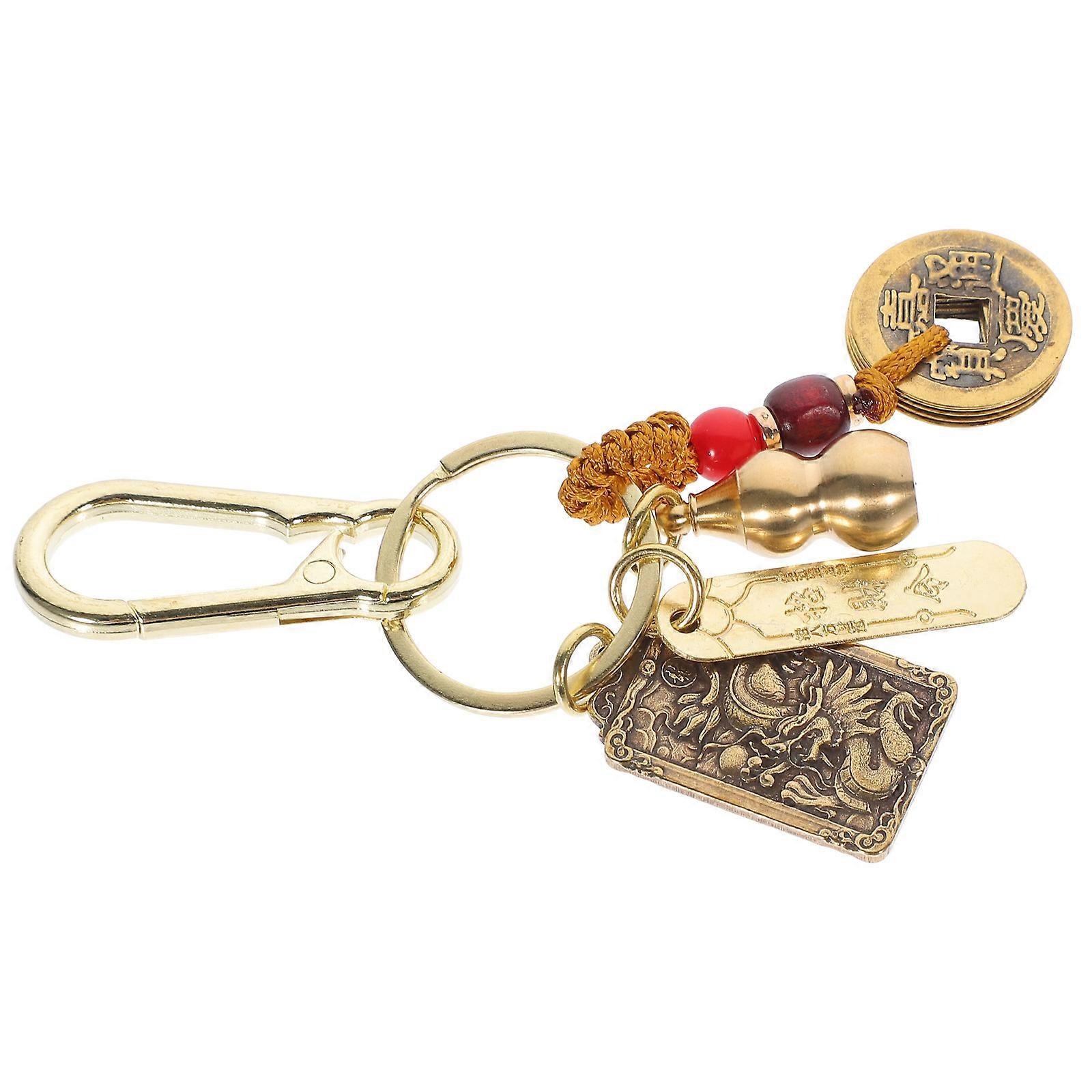 Car Key Chain Metal Key Ring Backpack Keychain Vintage Keychain Bag Ornament Dragon Style