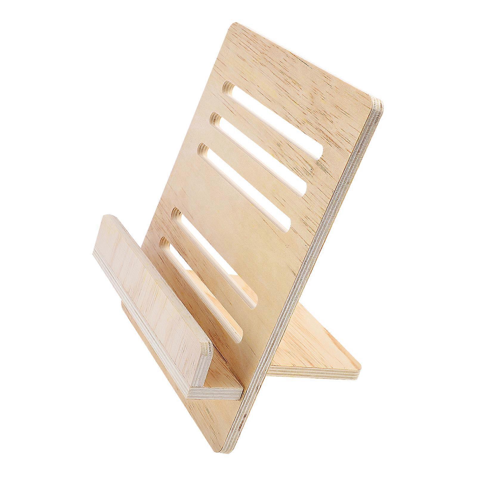 Foldable Countertop Shelf Book Holder For Desk Practical Design Light Brown 1Pc