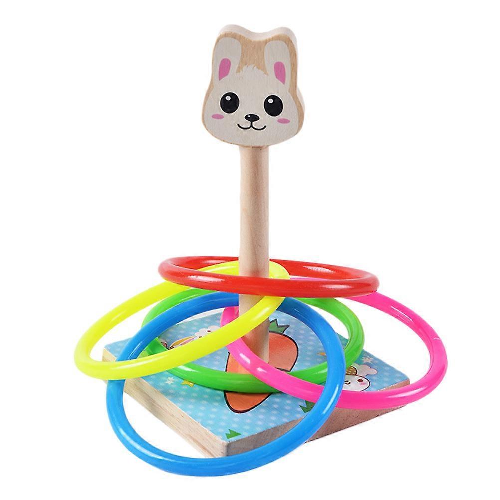 Funny Animal Ring Toss Game with 2 Sets of Rings for Kids Playing Indoor or Outdoor Assorted Color