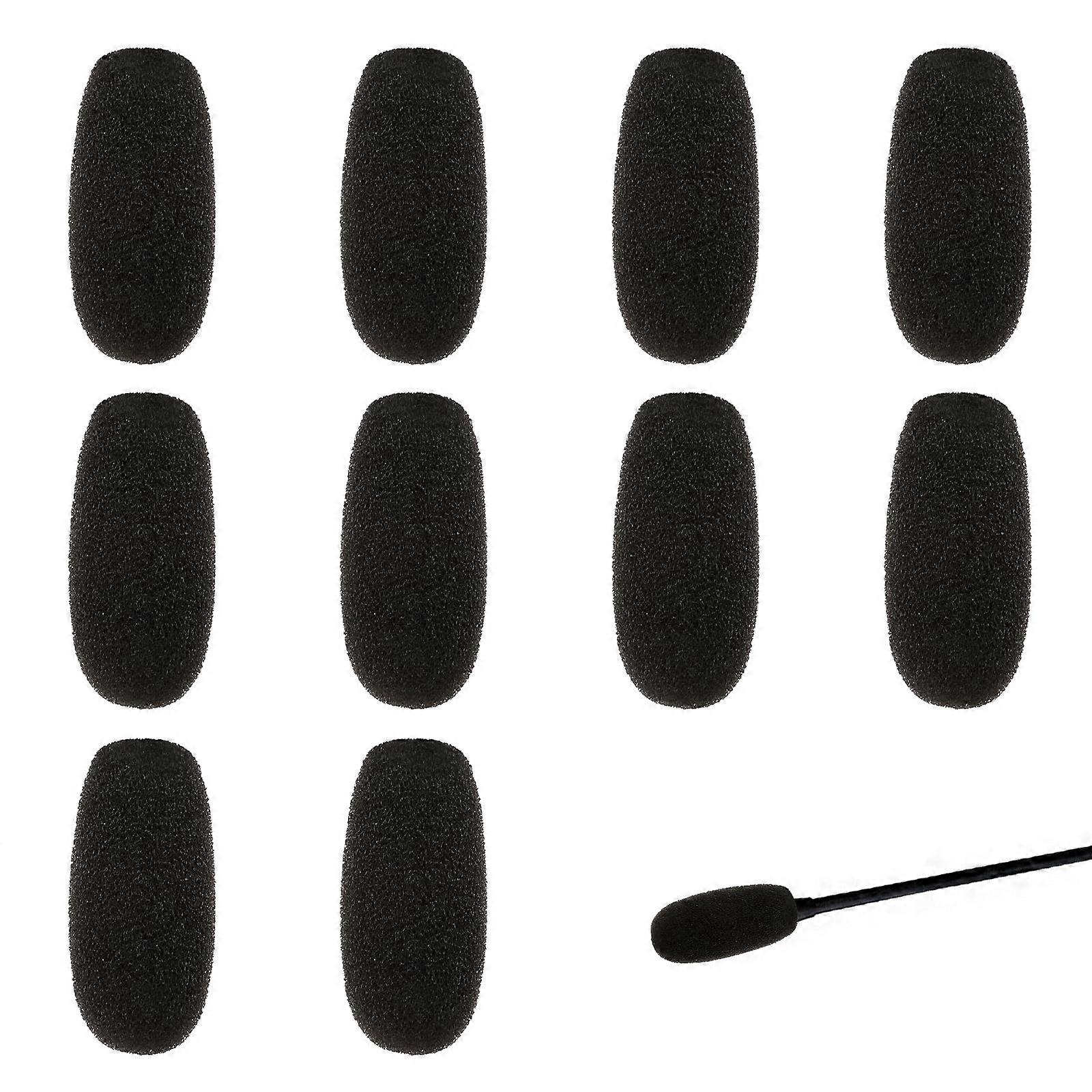 Foam Microphone Windscreen Pack of 10 for Lavalier and Headset Mics Mini Sponge Cover Noise Protection