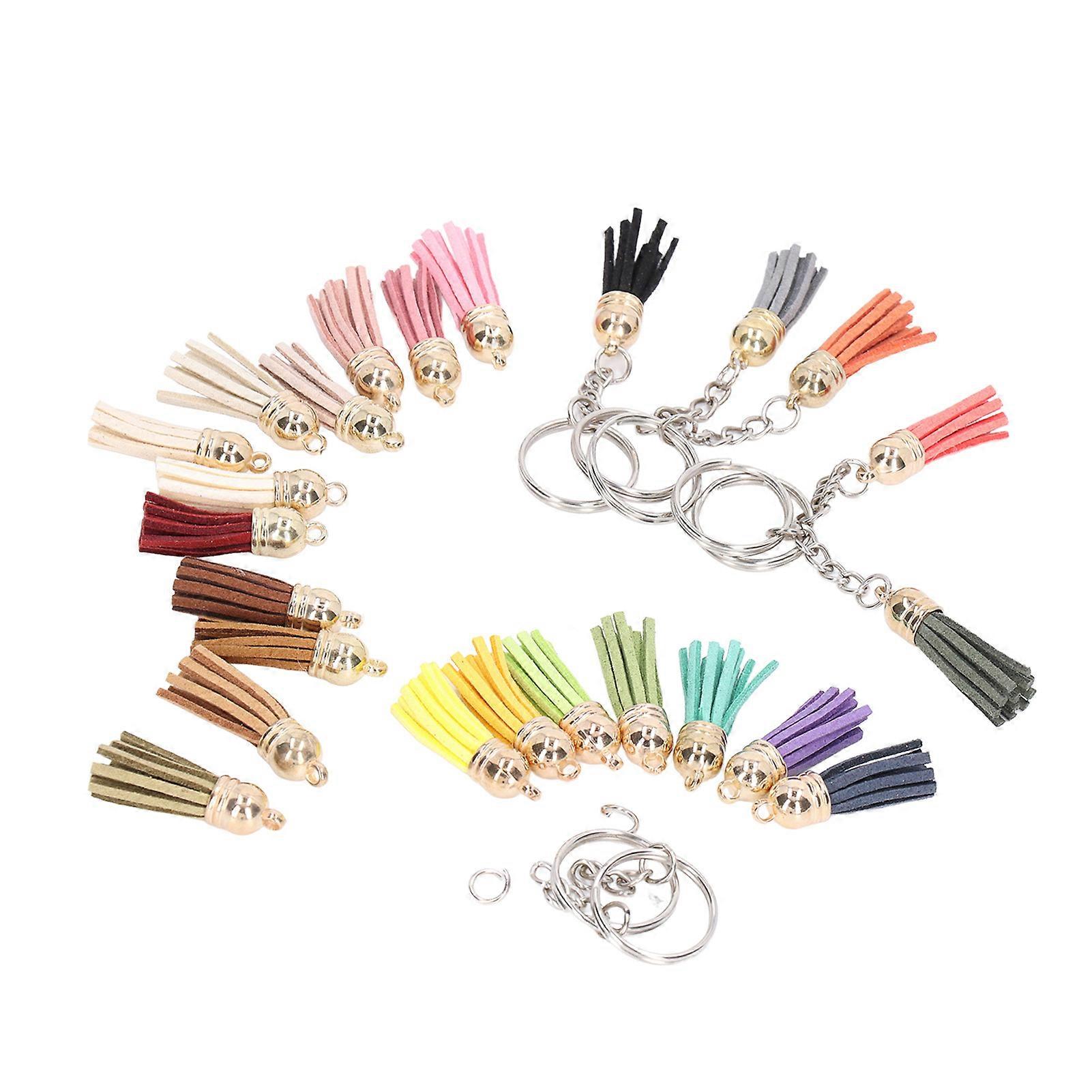 30Sets Acrylic Keychain Blanks Double Side Round Smoother Edges Sublimation Keychain Blanks for DIY Zipper Pulls Decorations 