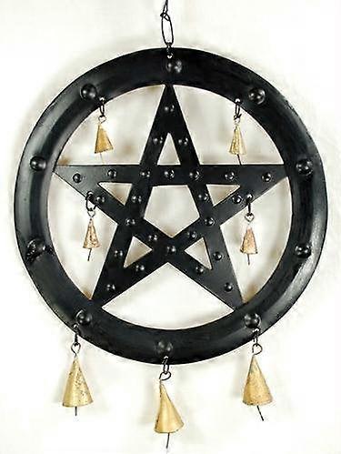 Black Pentagram Wind Chime - 9 1/2"