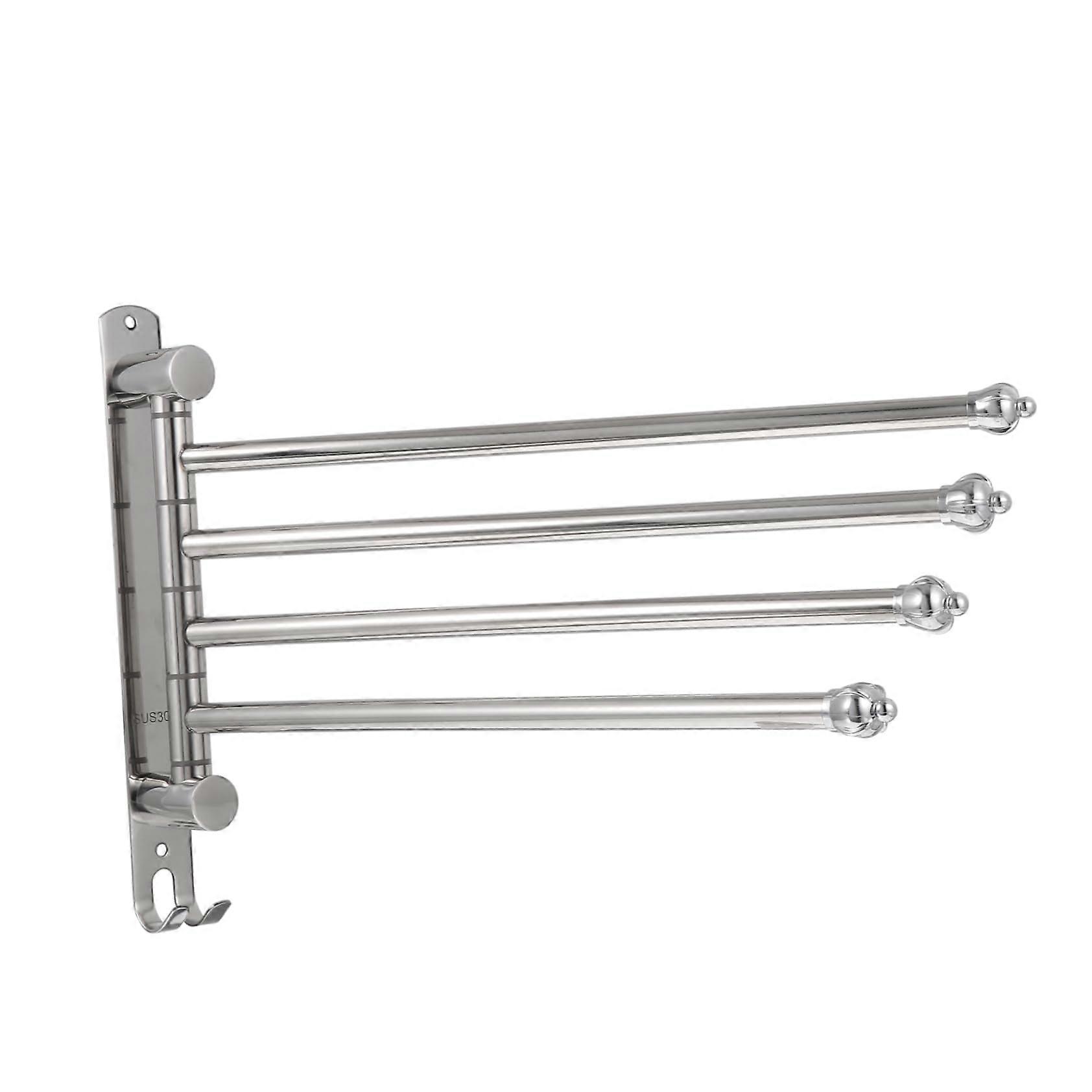 Stainless Steel Towel Holder Swivel Design for Countertop Adjustable Arm Bath Silver Polished Finish Rust-Resistant