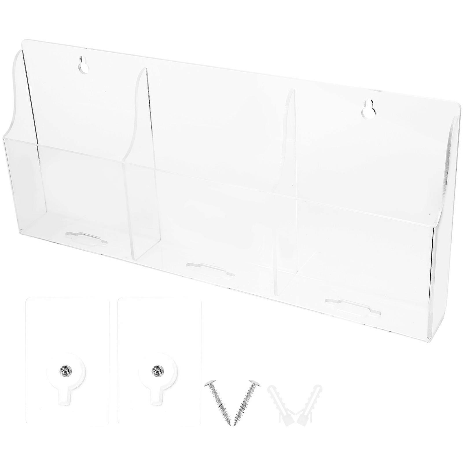 Wall Mount Remote Holder Wall Remote Controller Holder Rectangular Decoration 31.50X14.00X4.30CM 1Set