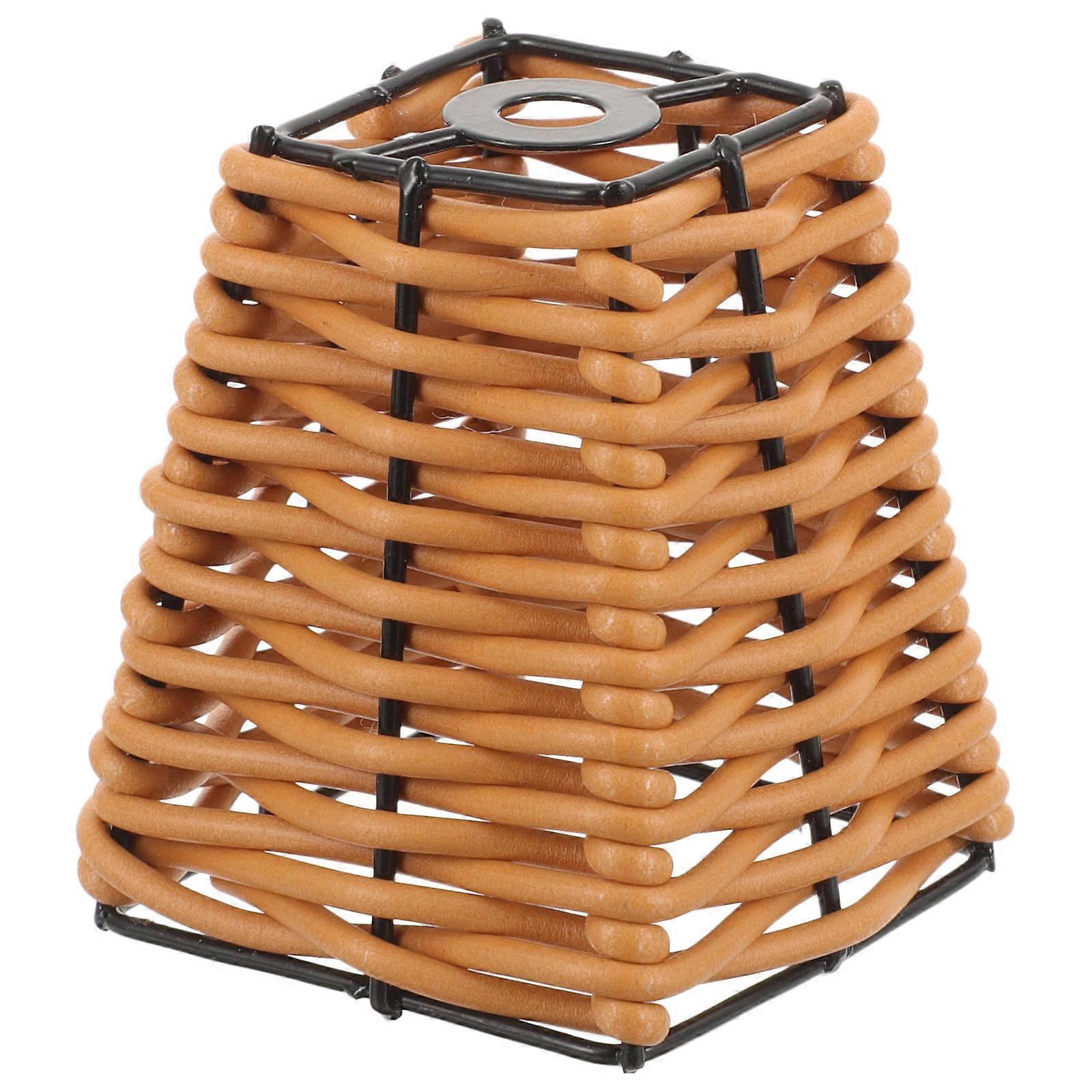 Rattan Lamp Shade with Metal Frame Create Natural Atmosphere for Home Decoration Multi Size Fits Various Scenes 12.5x19.5 Inches