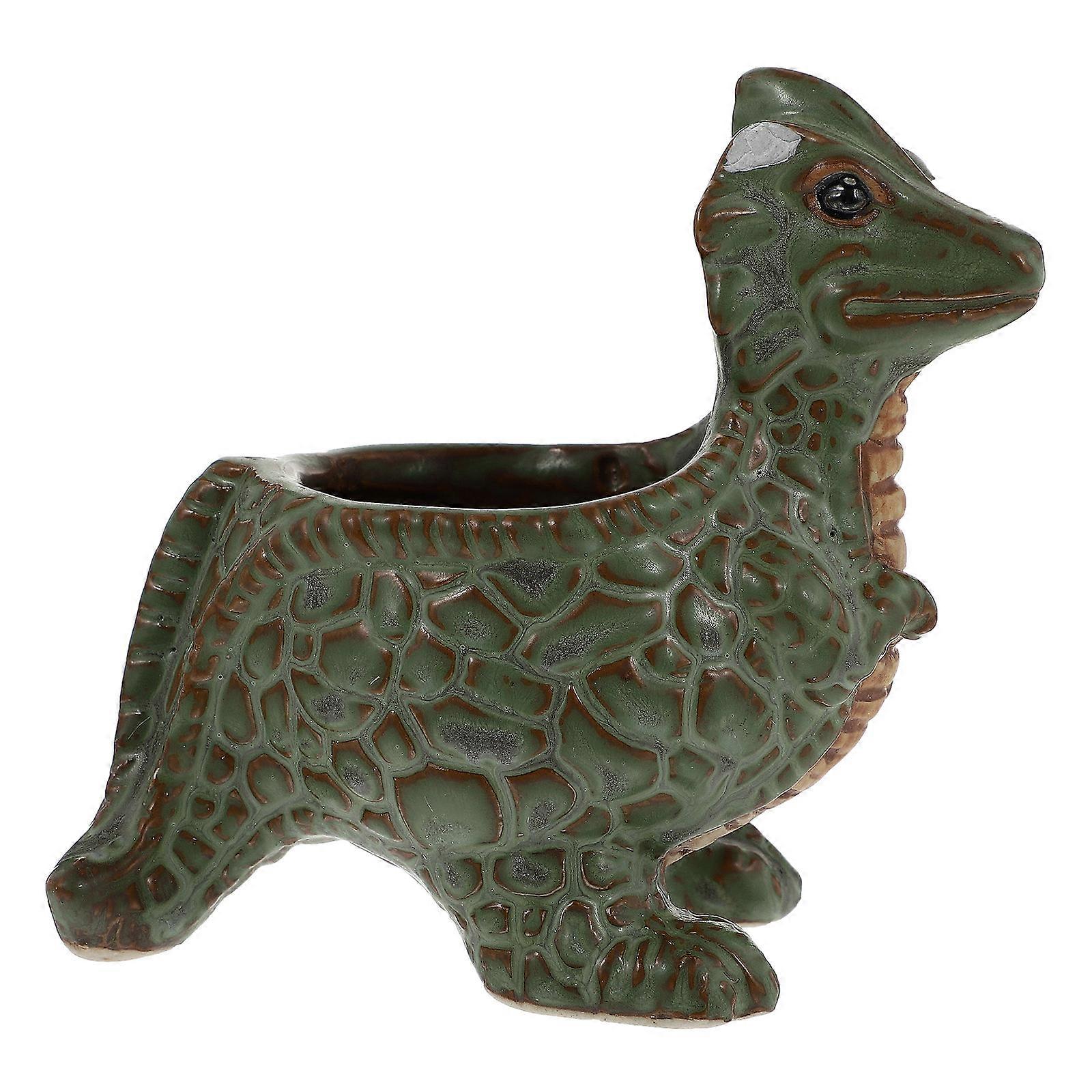 Dinosaur Planter, Creative Home Decor for Plants, Durable Ceramic Design